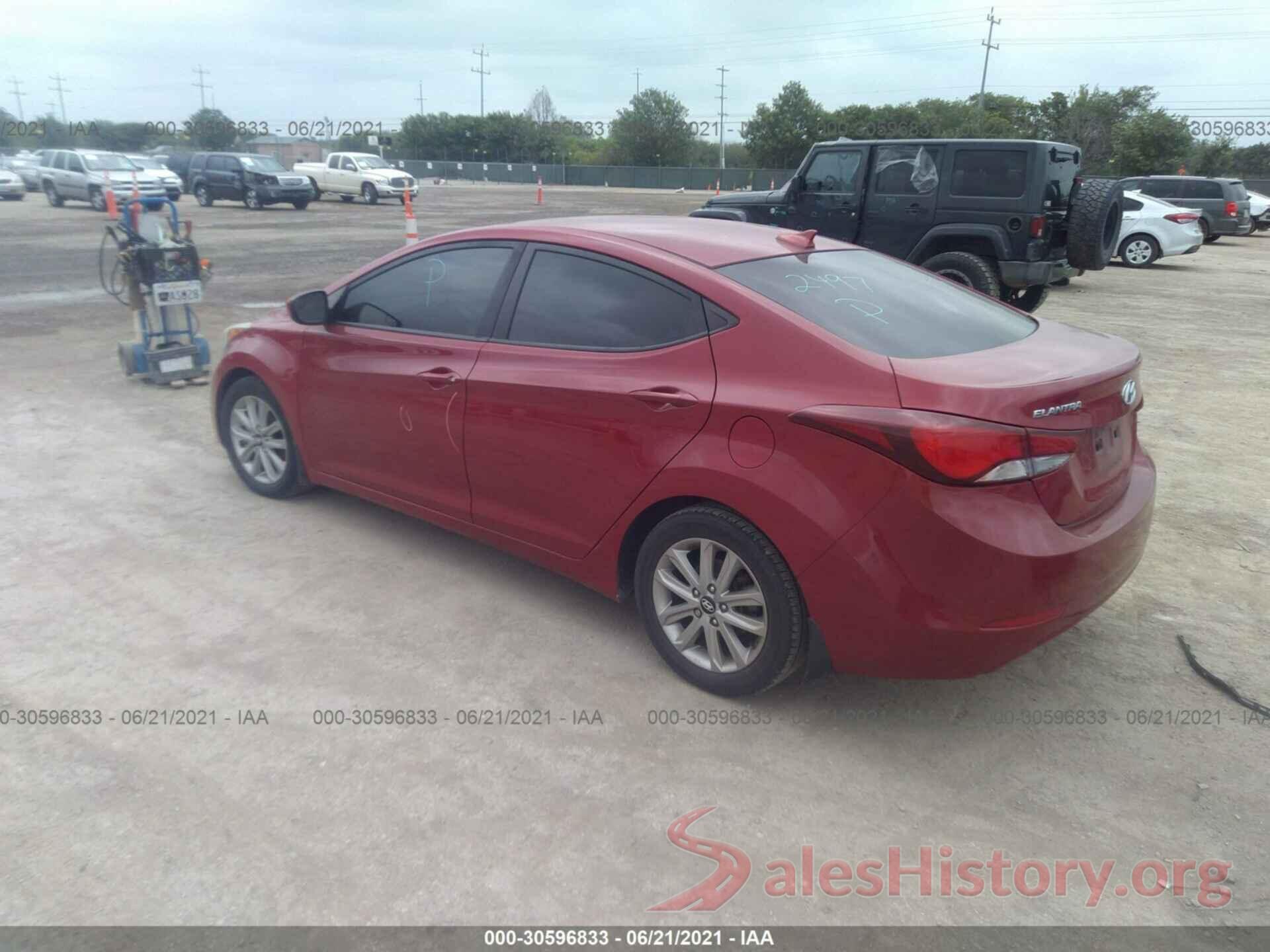 KMHDH4AE6GU543668 2016 HYUNDAI ELANTRA