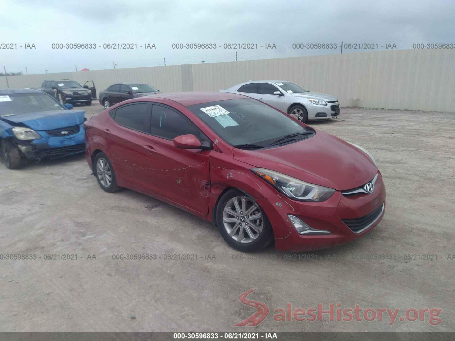 KMHDH4AE6GU543668 2016 HYUNDAI ELANTRA