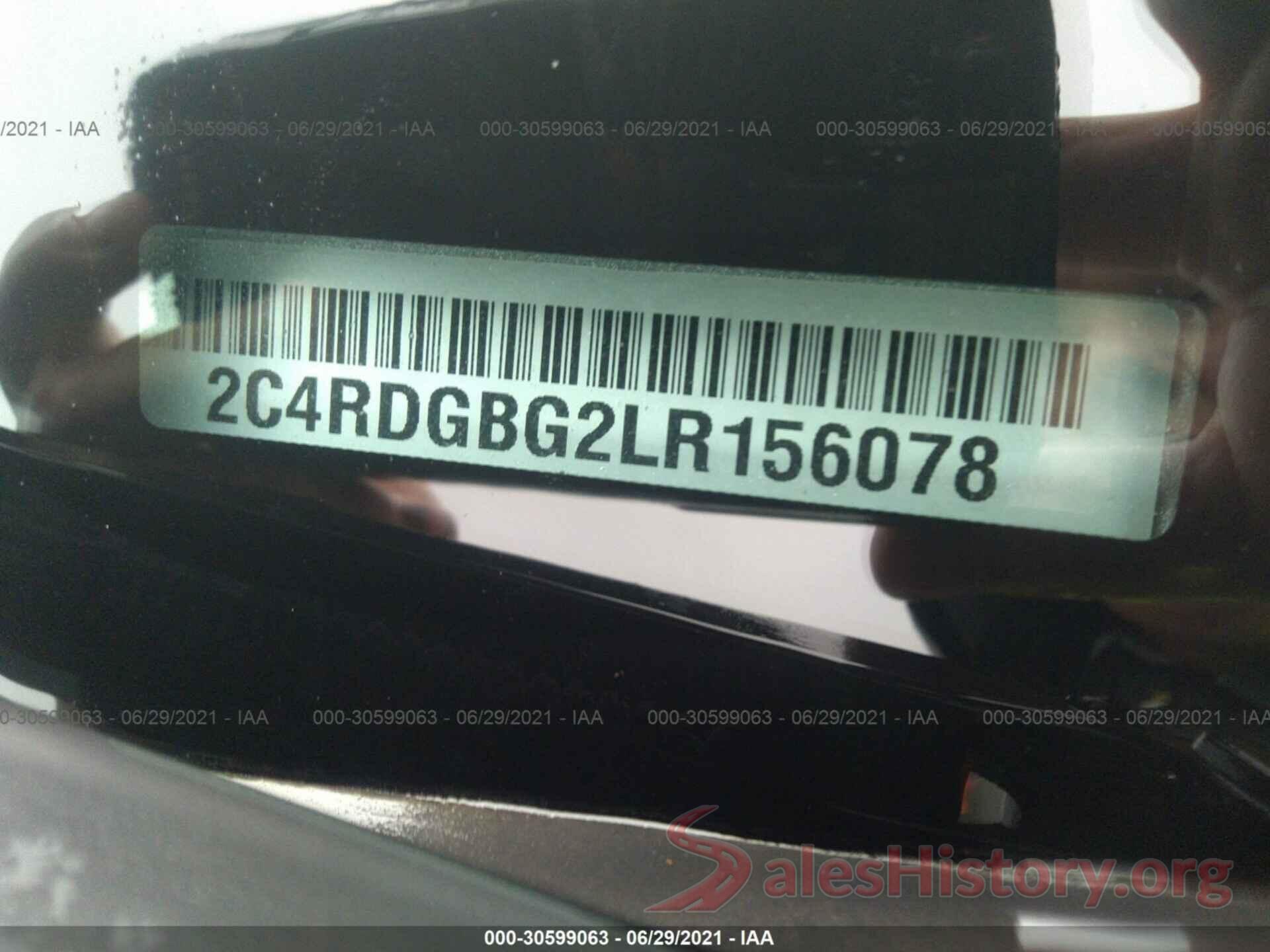 2C4RDGBG2LR156078 2020 DODGE GRAND CARAVAN