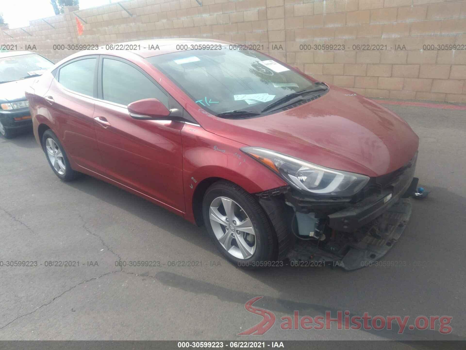 5NPDH4AE3GH668626 2016 HYUNDAI ELANTRA