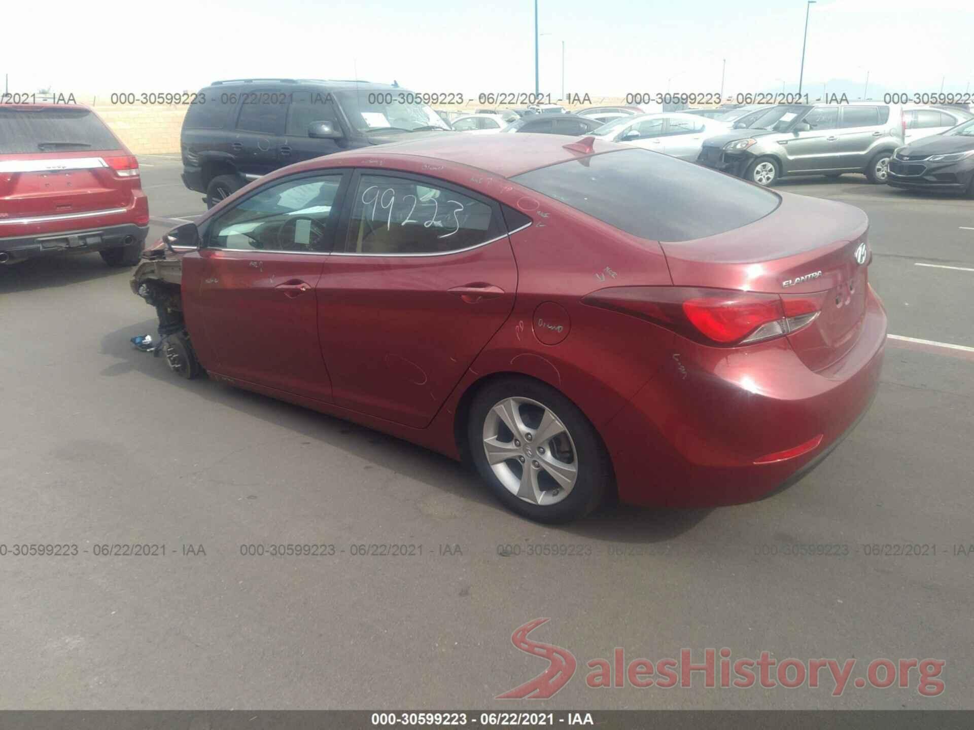 5NPDH4AE3GH668626 2016 HYUNDAI ELANTRA