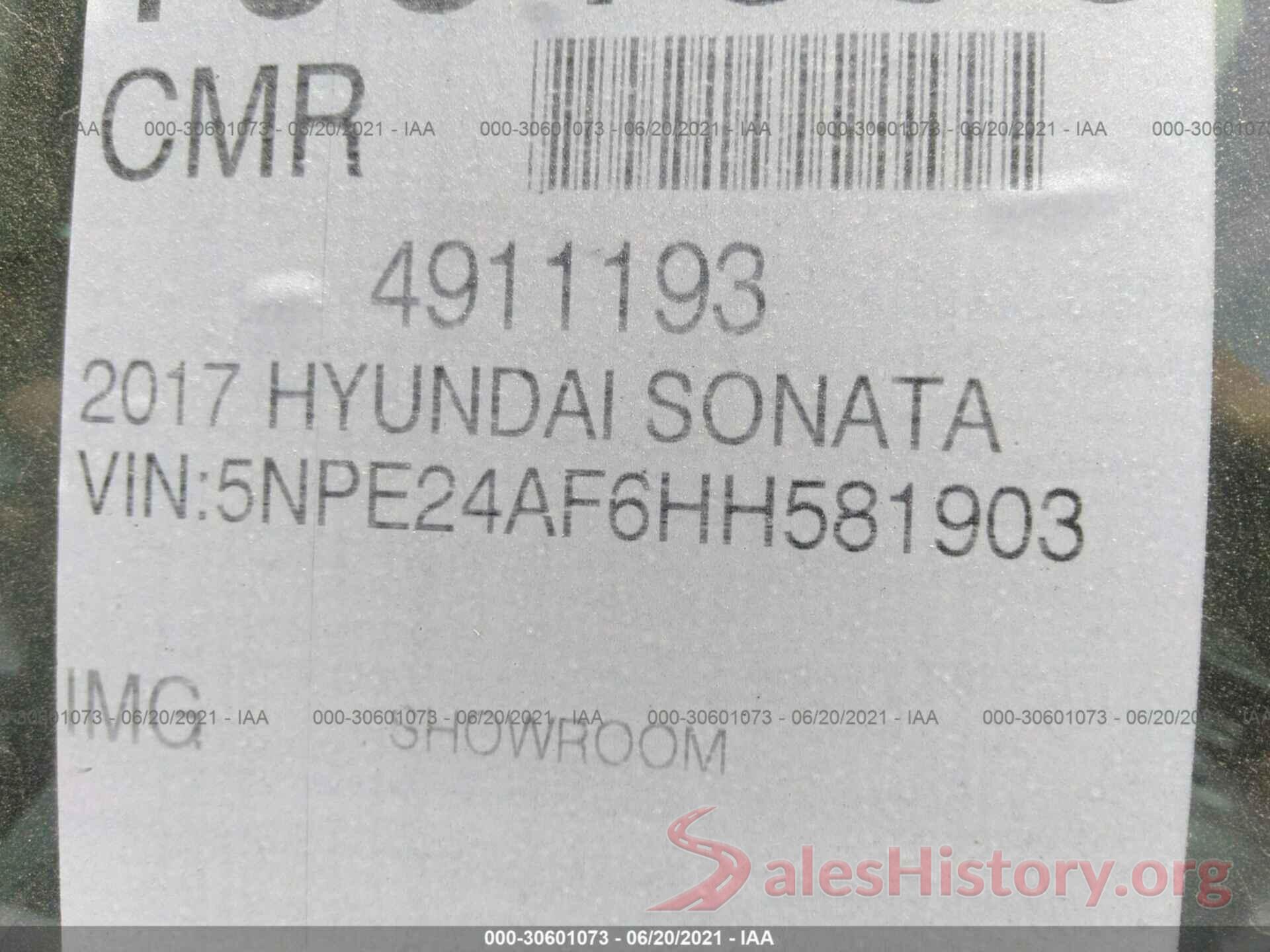 5NPE24AF6HH581903 2017 HYUNDAI SONATA