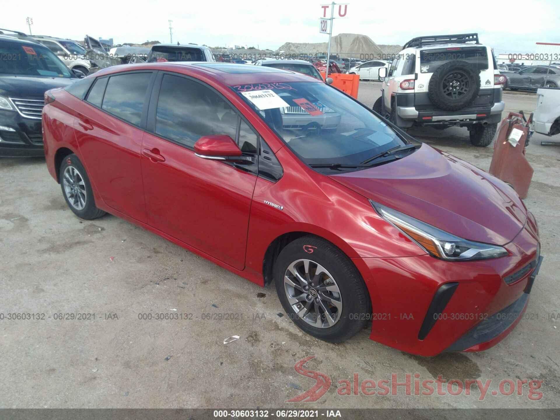 JTDKARFU8K3088561 2019 TOYOTA PRIUS