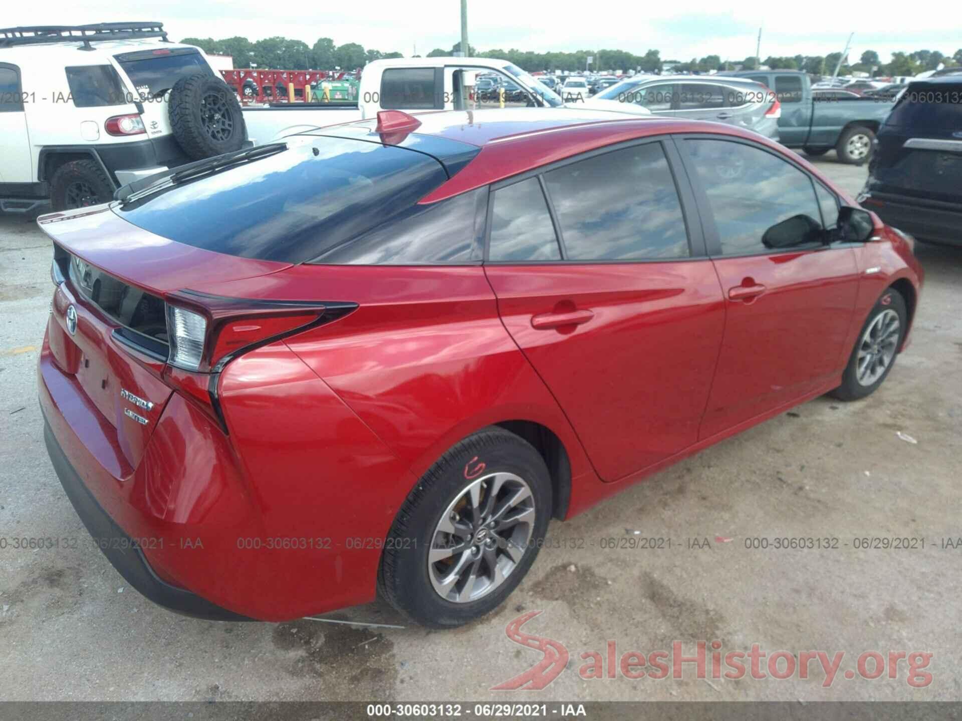 JTDKARFU8K3088561 2019 TOYOTA PRIUS