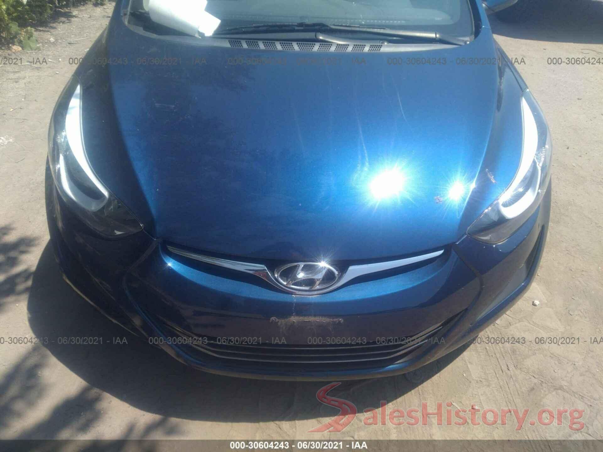 5NPDH4AE9GH744186 2016 HYUNDAI ELANTRA