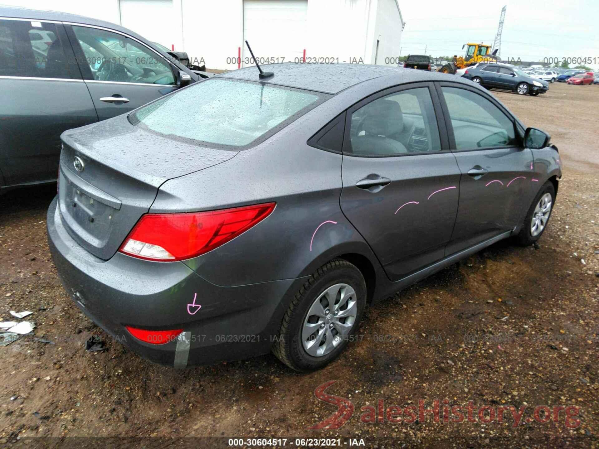 KMHCT4AE4GU076096 2016 HYUNDAI ACCENT