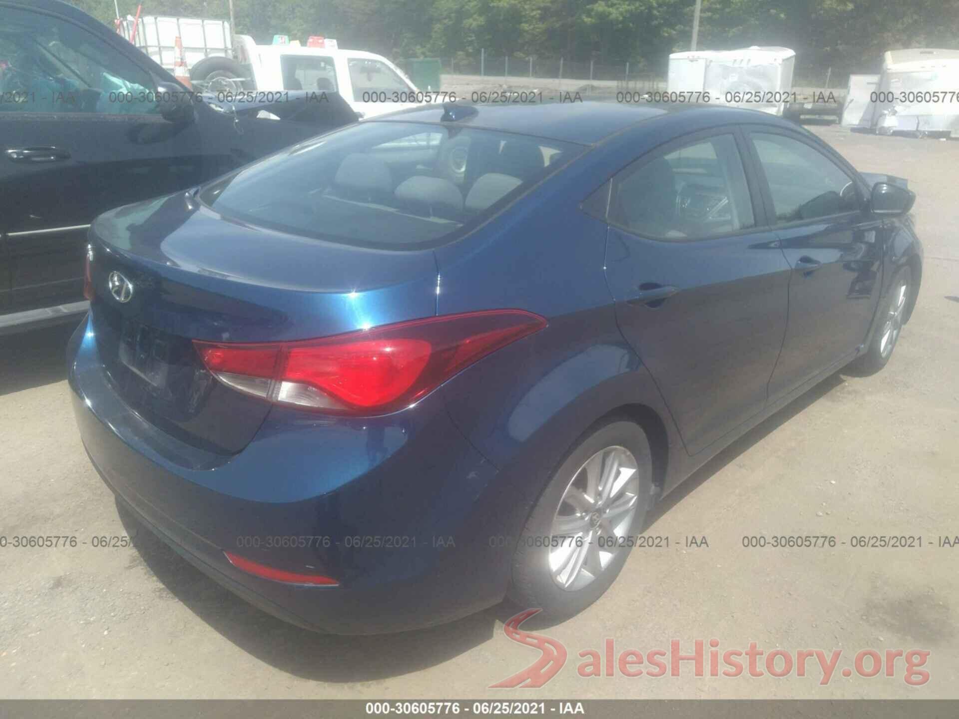 5NPDH4AE4GH720619 2016 HYUNDAI ELANTRA