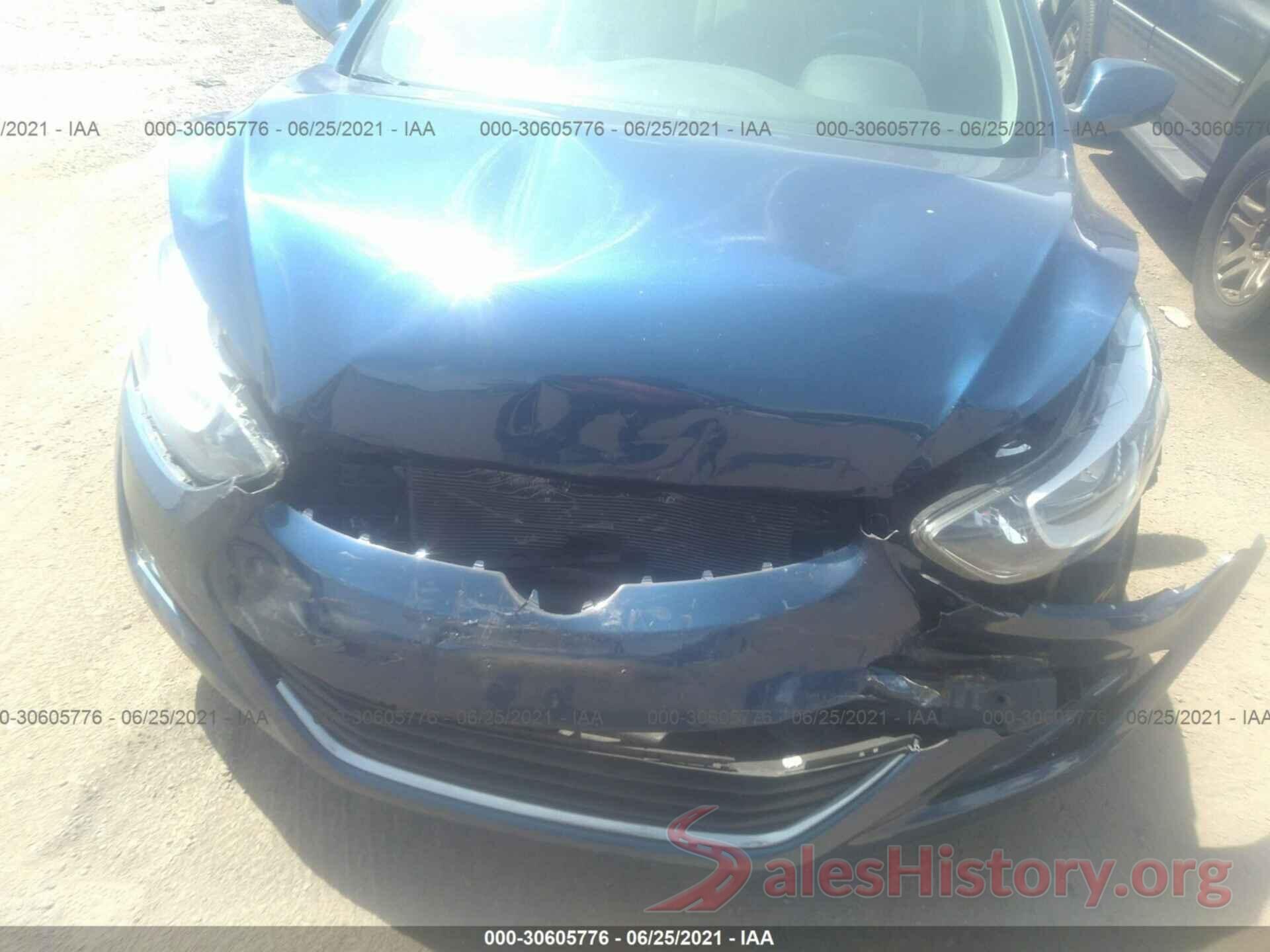 5NPDH4AE4GH720619 2016 HYUNDAI ELANTRA