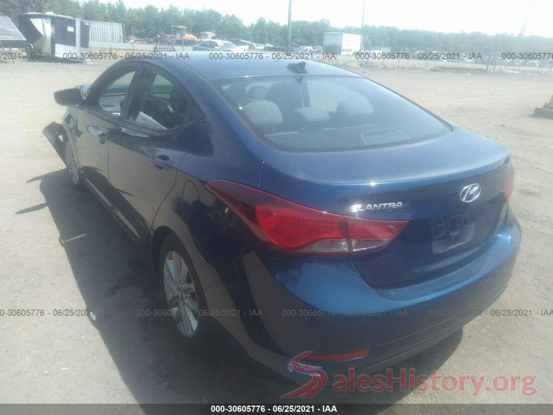 5NPDH4AE4GH720619 2016 HYUNDAI ELANTRA