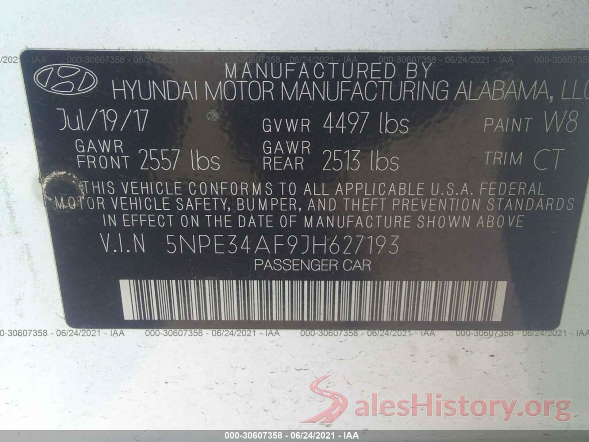 5NPE34AF9JH627193 2018 HYUNDAI SONATA