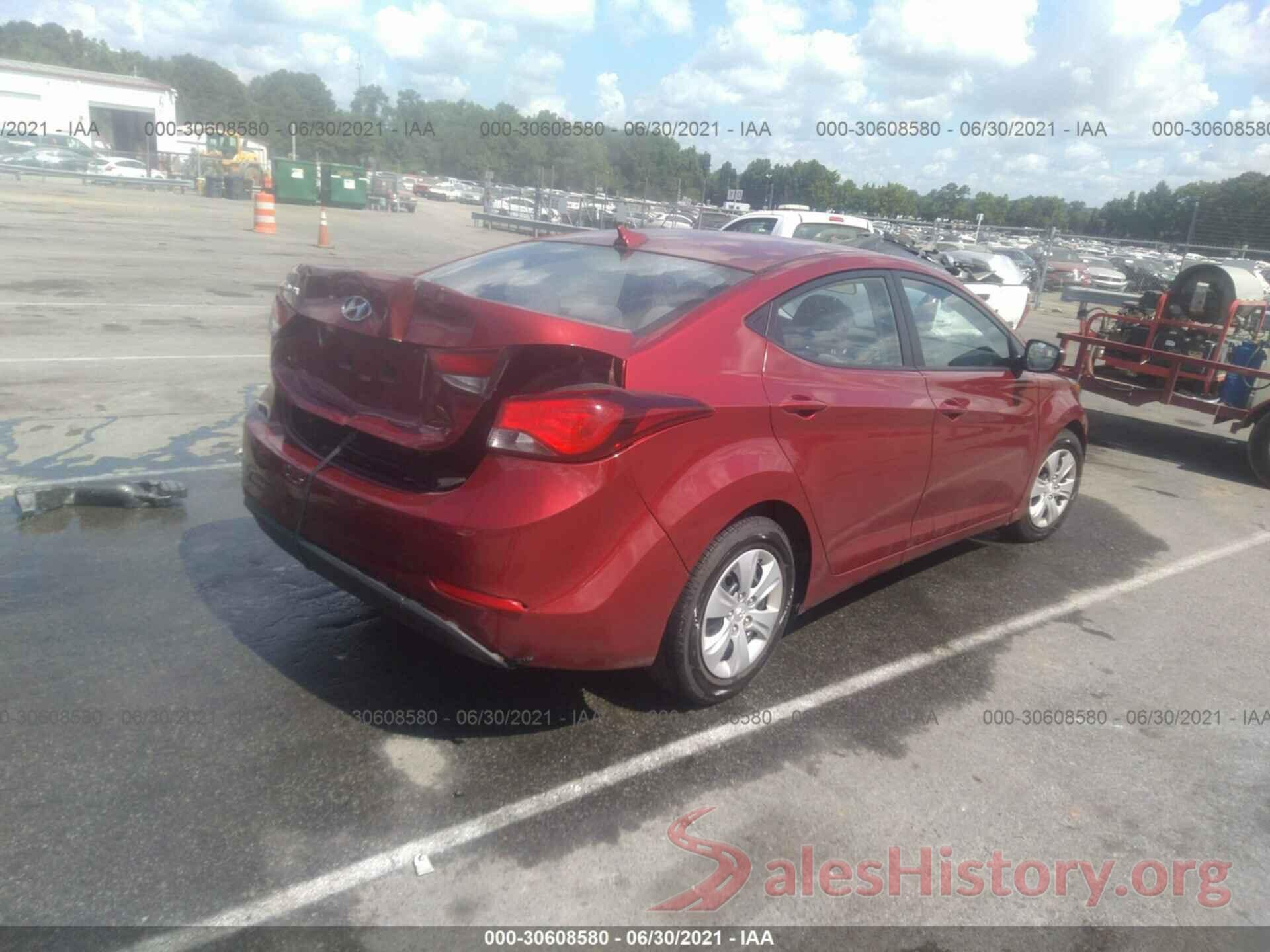 5NPDH4AE5GH697349 2016 HYUNDAI ELANTRA