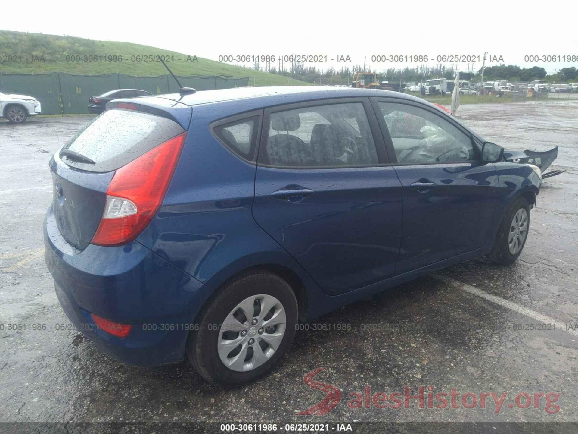 KMHCT5AE8GU255523 2016 HYUNDAI ACCENT