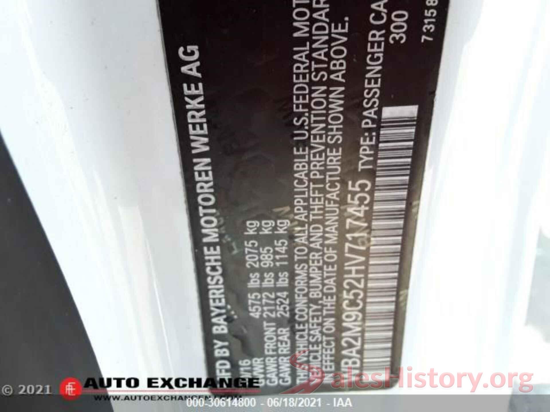 WBA2M9C52HV717455 2017 BMW 2 SERIES