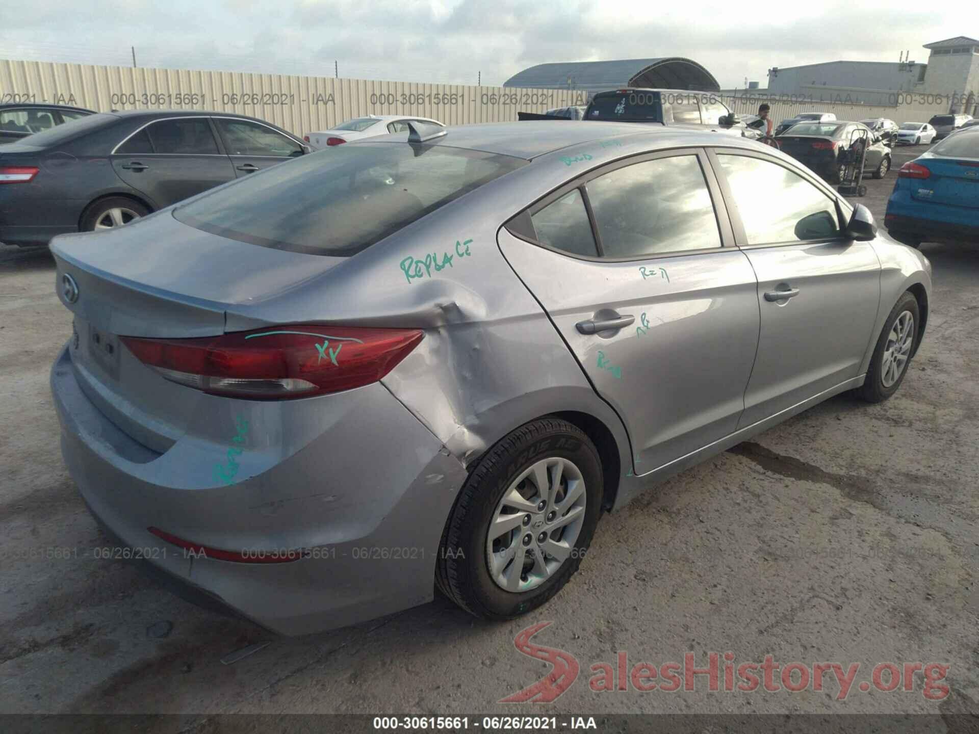 5NPD74LF3HH191707 2017 HYUNDAI ELANTRA