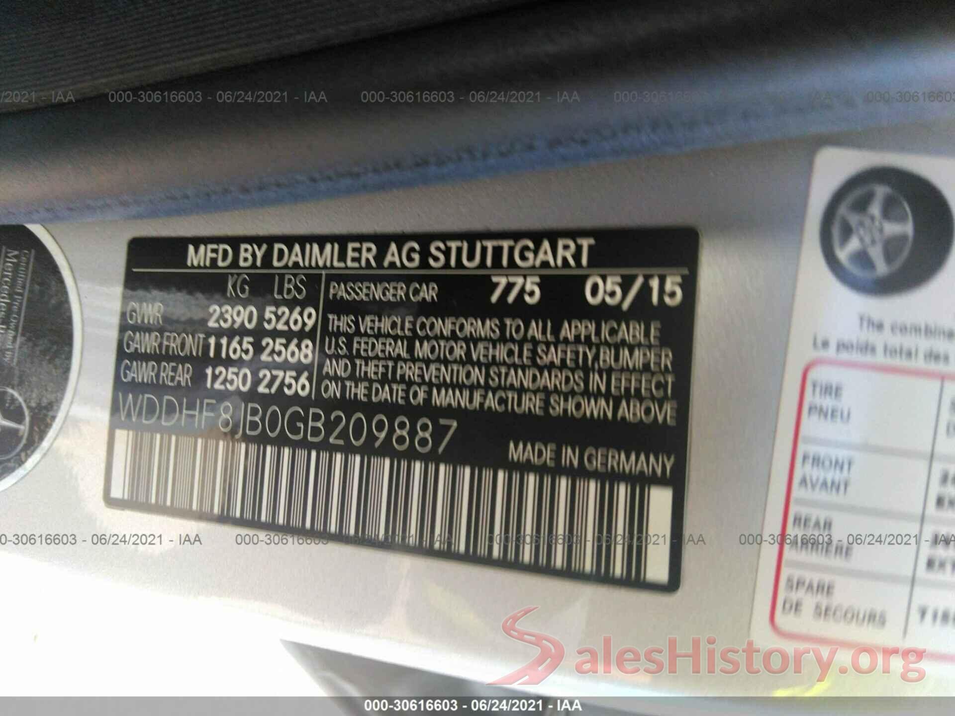 WDDHF8JB0GB209887 2016 MERCEDES-BENZ E-CLASS