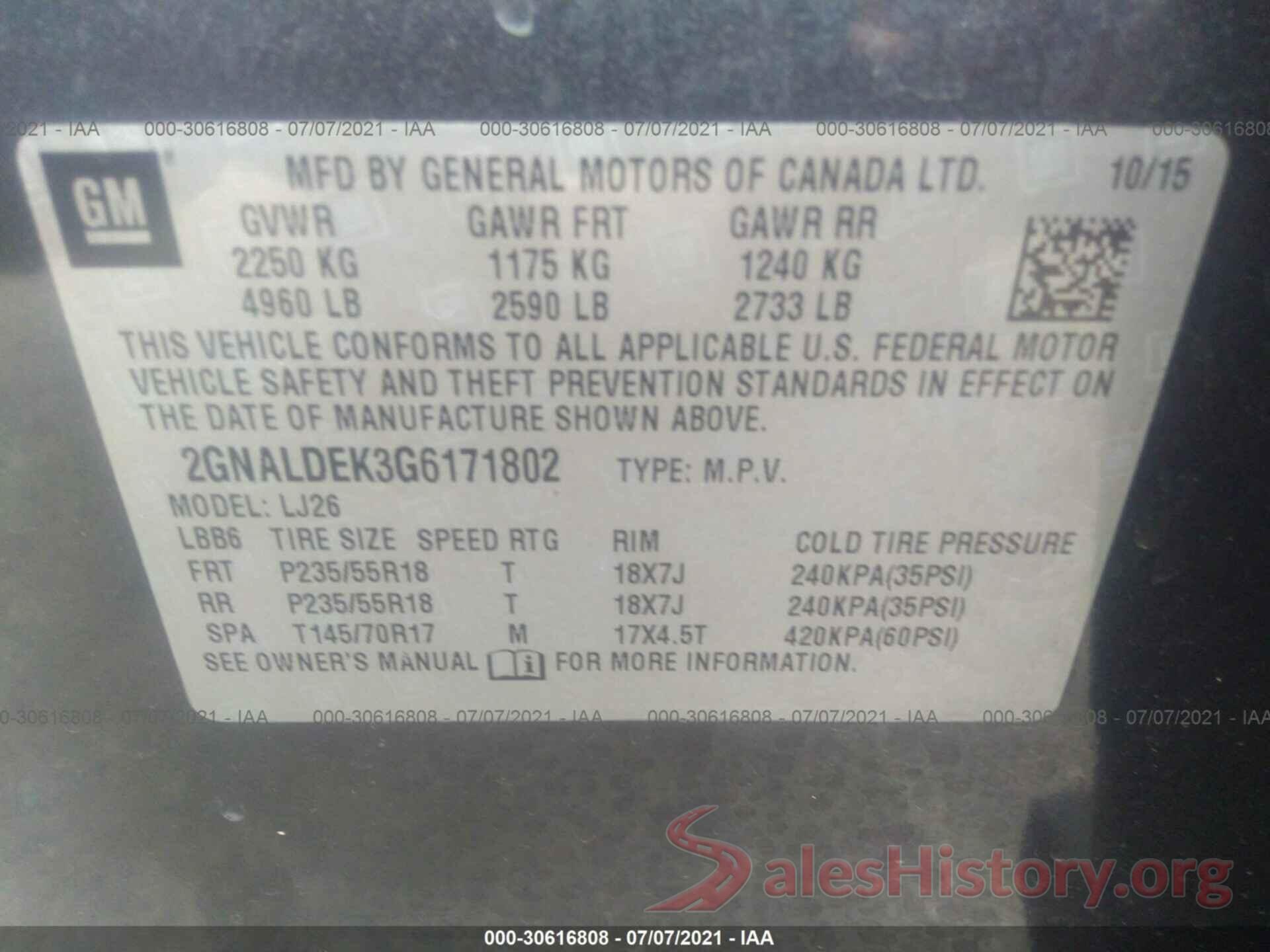 2GNALDEK3G6171802 2016 CHEVROLET EQUINOX