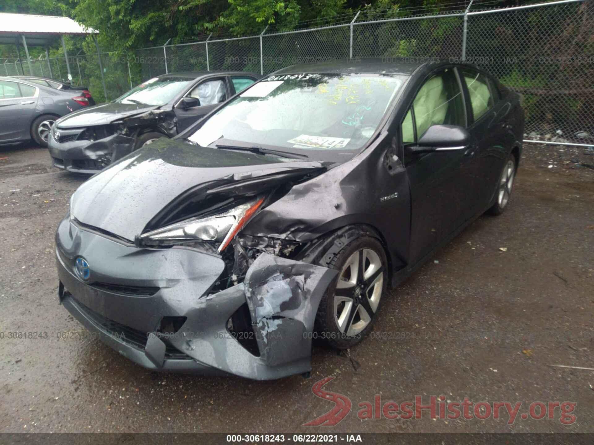 JTDKARFU5G3007264 2016 TOYOTA PRIUS