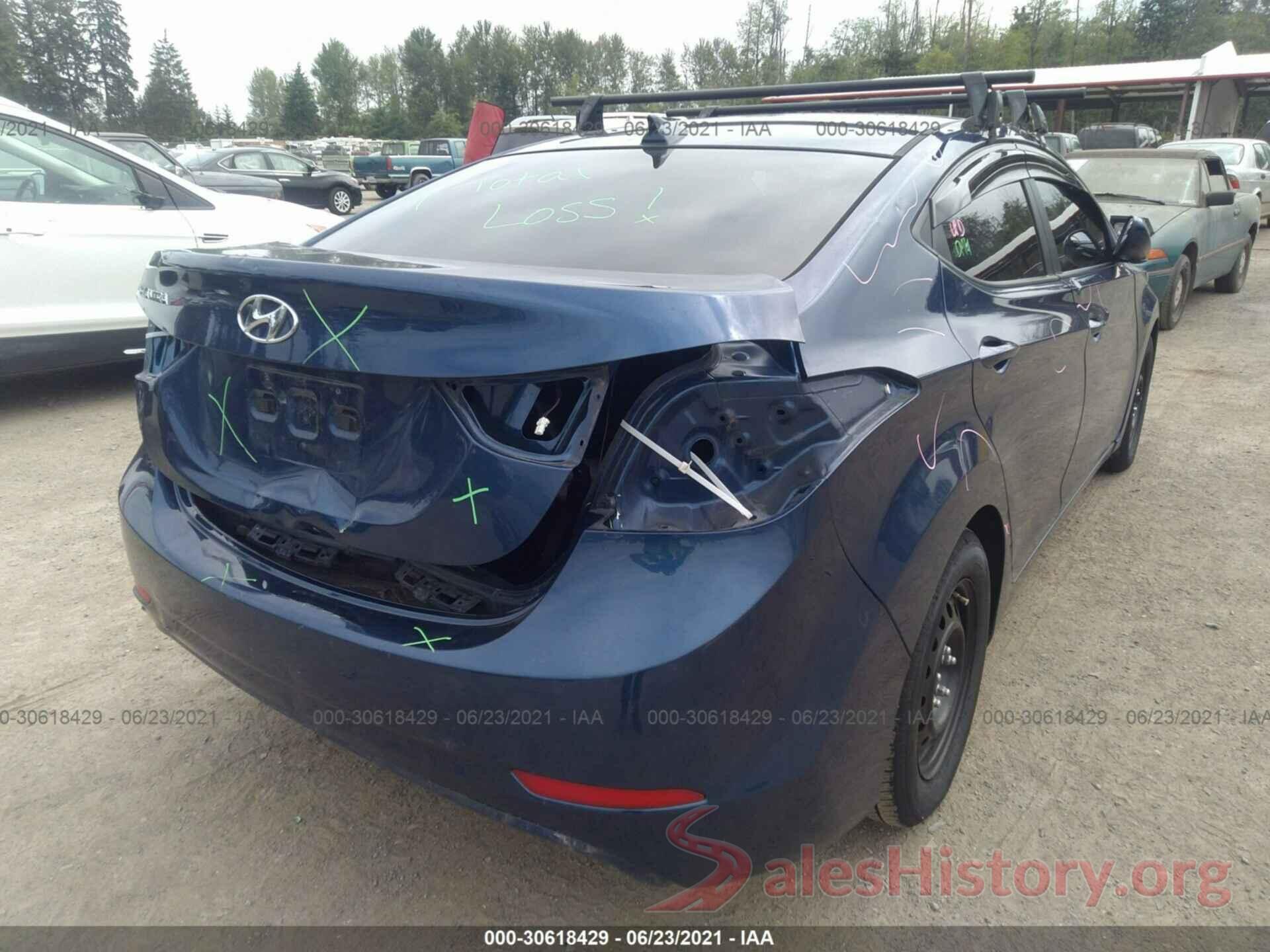 5NPDH4AE5GH682656 2016 HYUNDAI ELANTRA