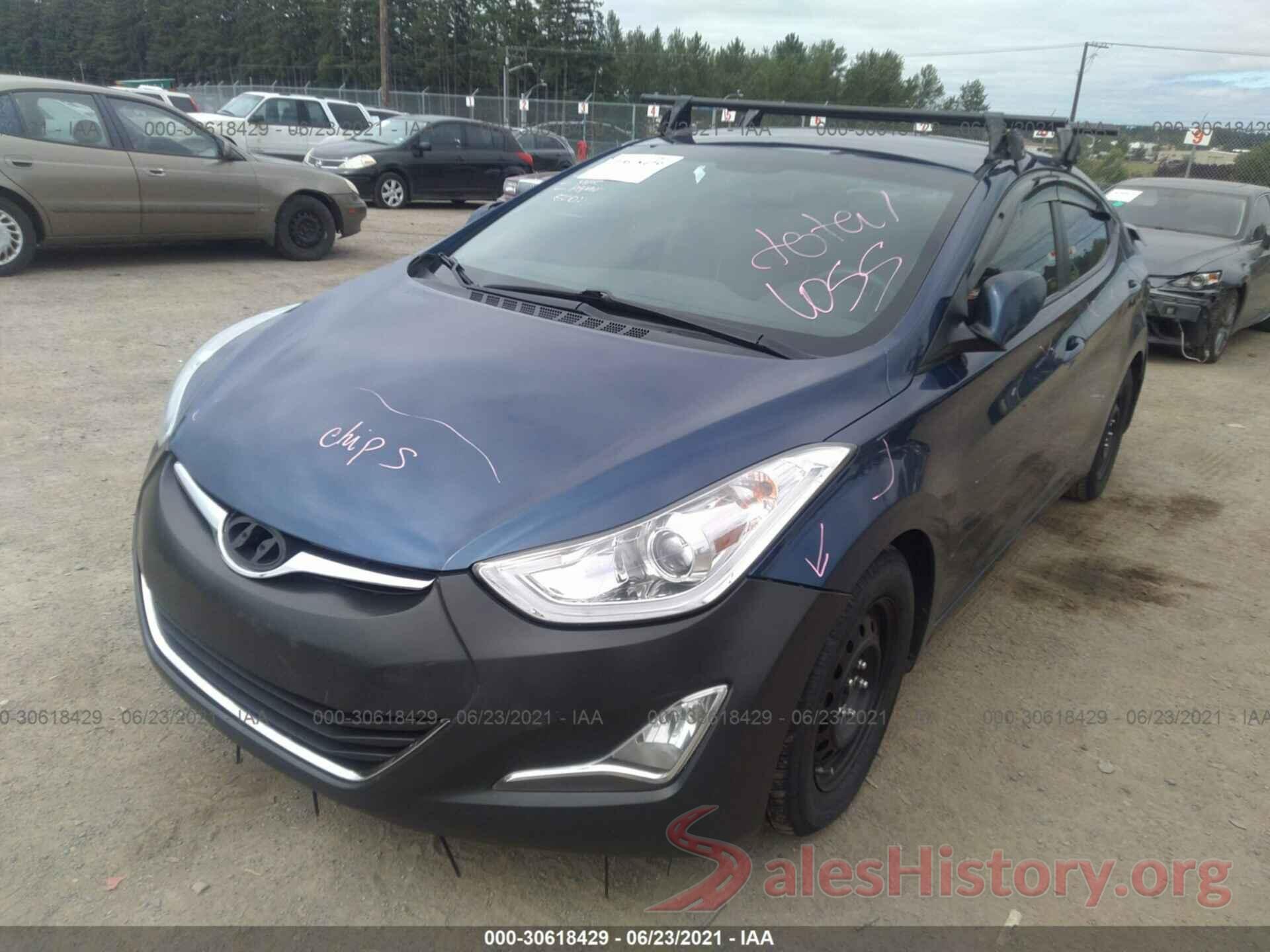 5NPDH4AE5GH682656 2016 HYUNDAI ELANTRA