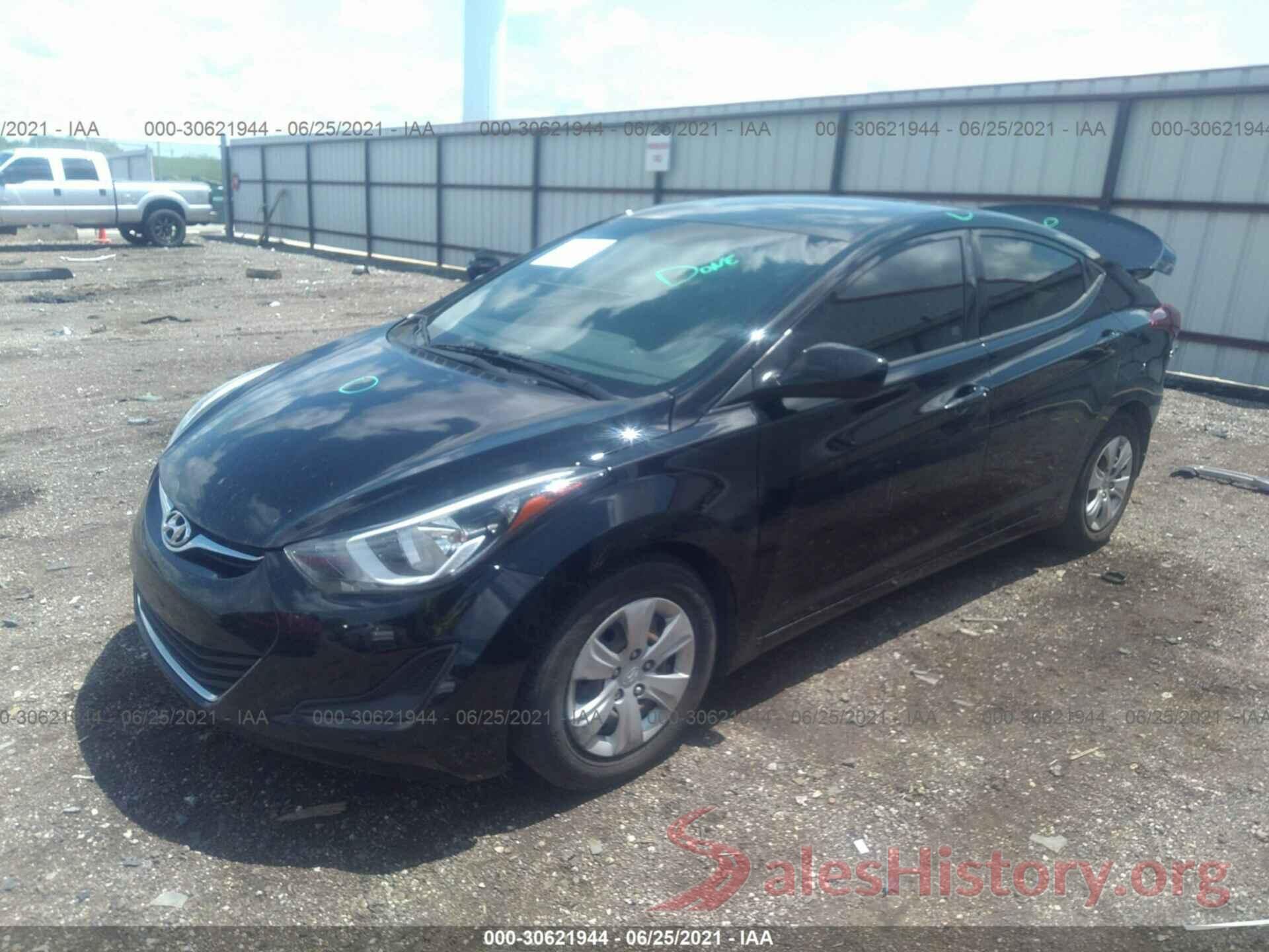 KMHDH4AEXGU642512 2016 HYUNDAI ELANTRA