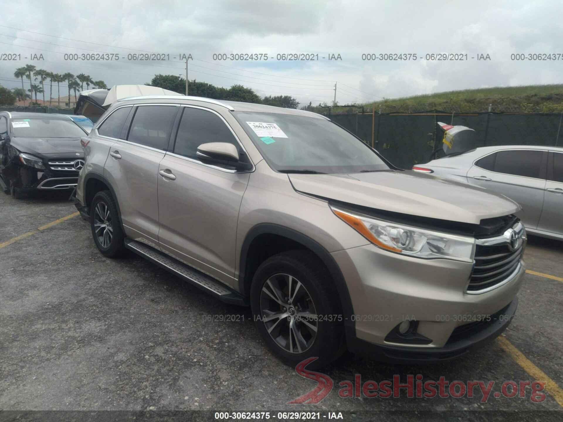 5TDKKRFH8GS122486 2016 TOYOTA HIGHLANDER