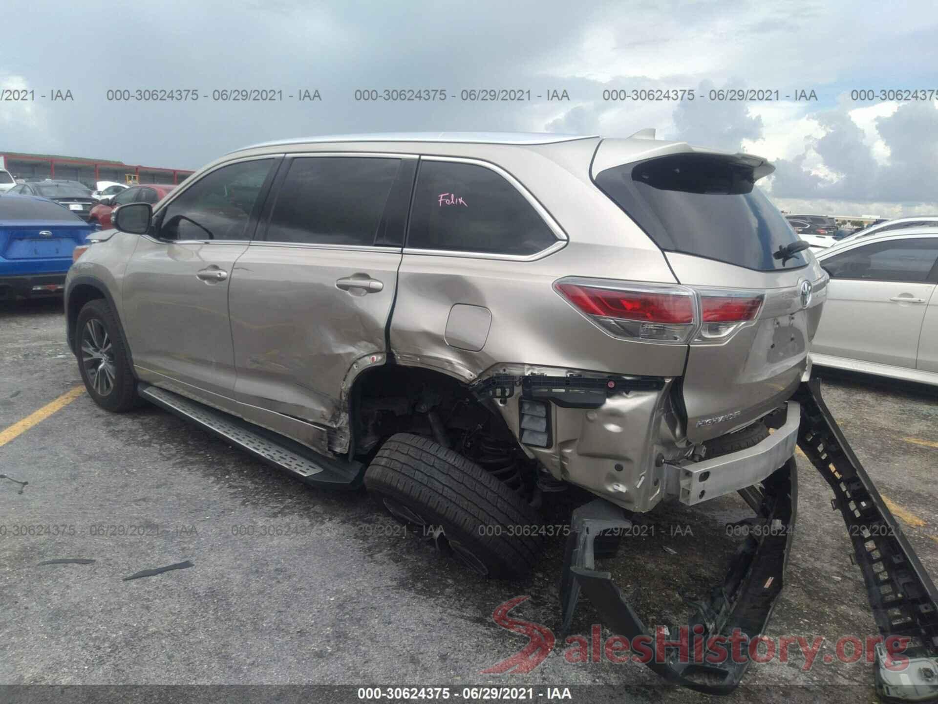 5TDKKRFH8GS122486 2016 TOYOTA HIGHLANDER