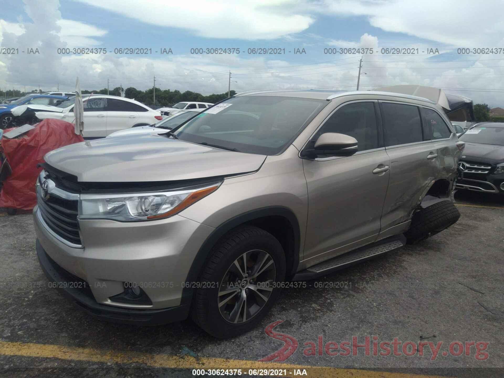 5TDKKRFH8GS122486 2016 TOYOTA HIGHLANDER