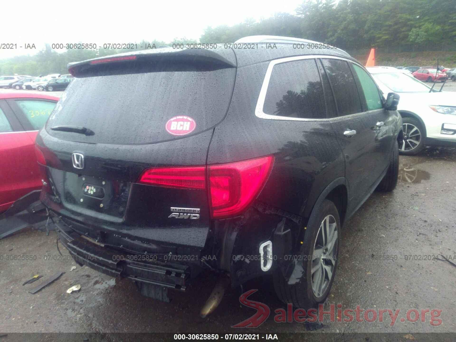 5FNYF6H91GB004836 2016 HONDA PILOT