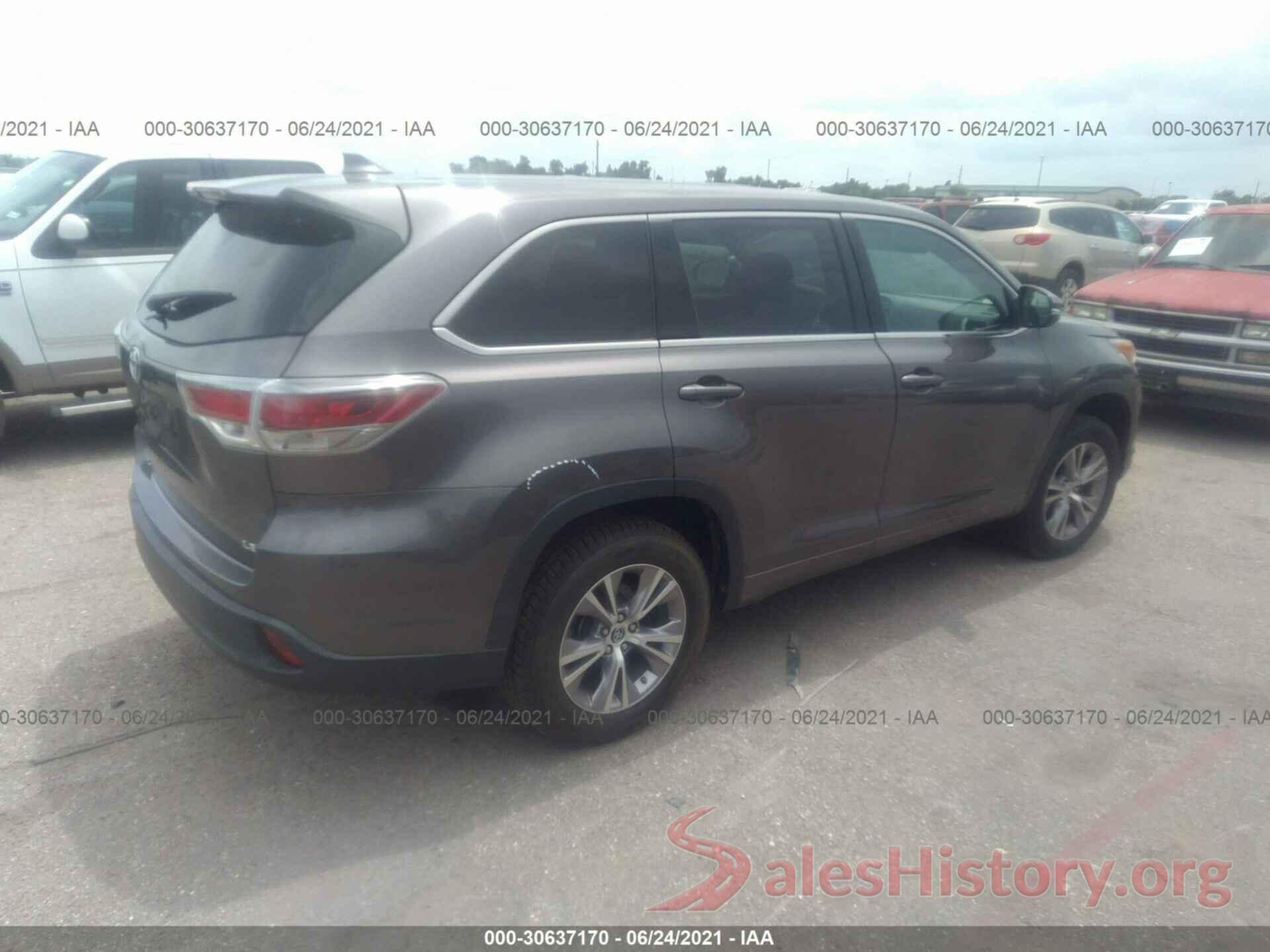 5TDZKRFH2GS138584 2016 TOYOTA HIGHLANDER