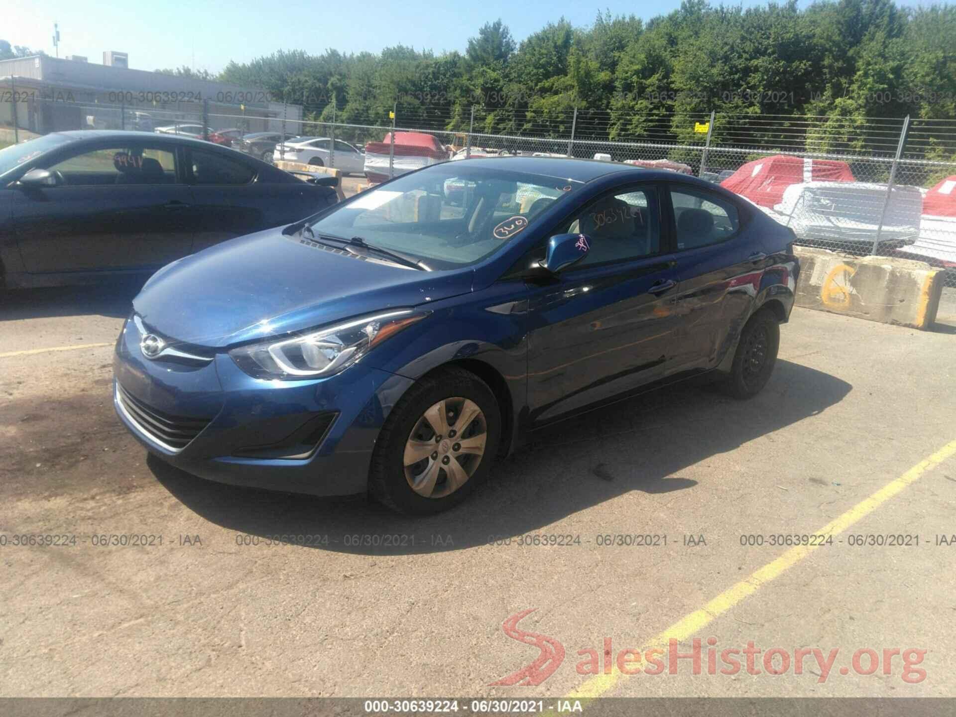 5NPDH4AE8GH712541 2016 HYUNDAI ELANTRA