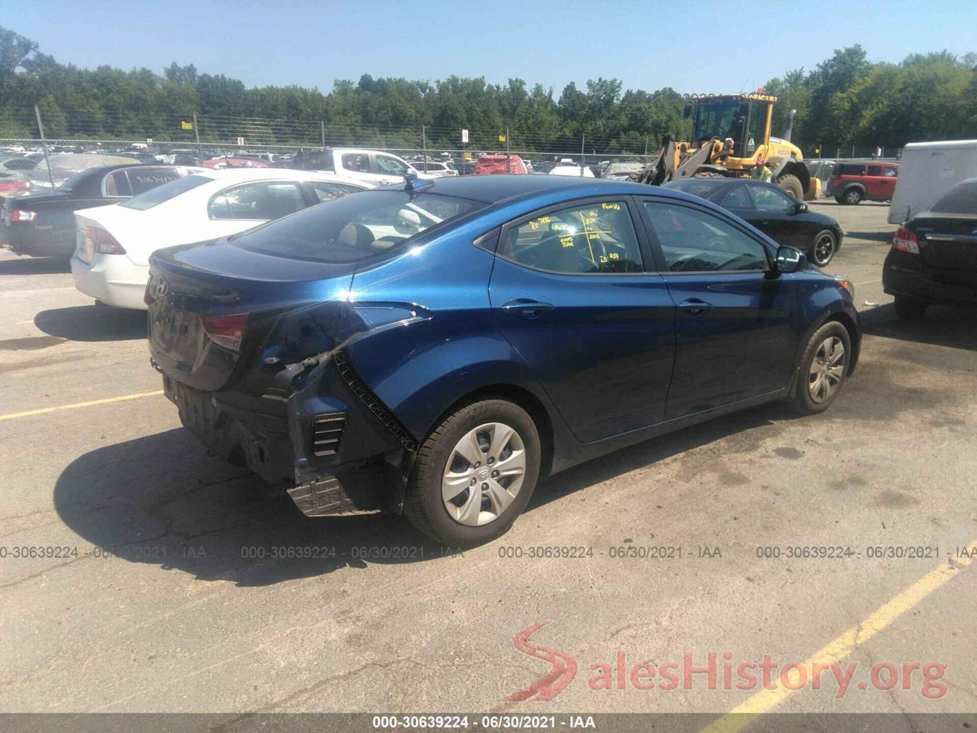 5NPDH4AE8GH712541 2016 HYUNDAI ELANTRA