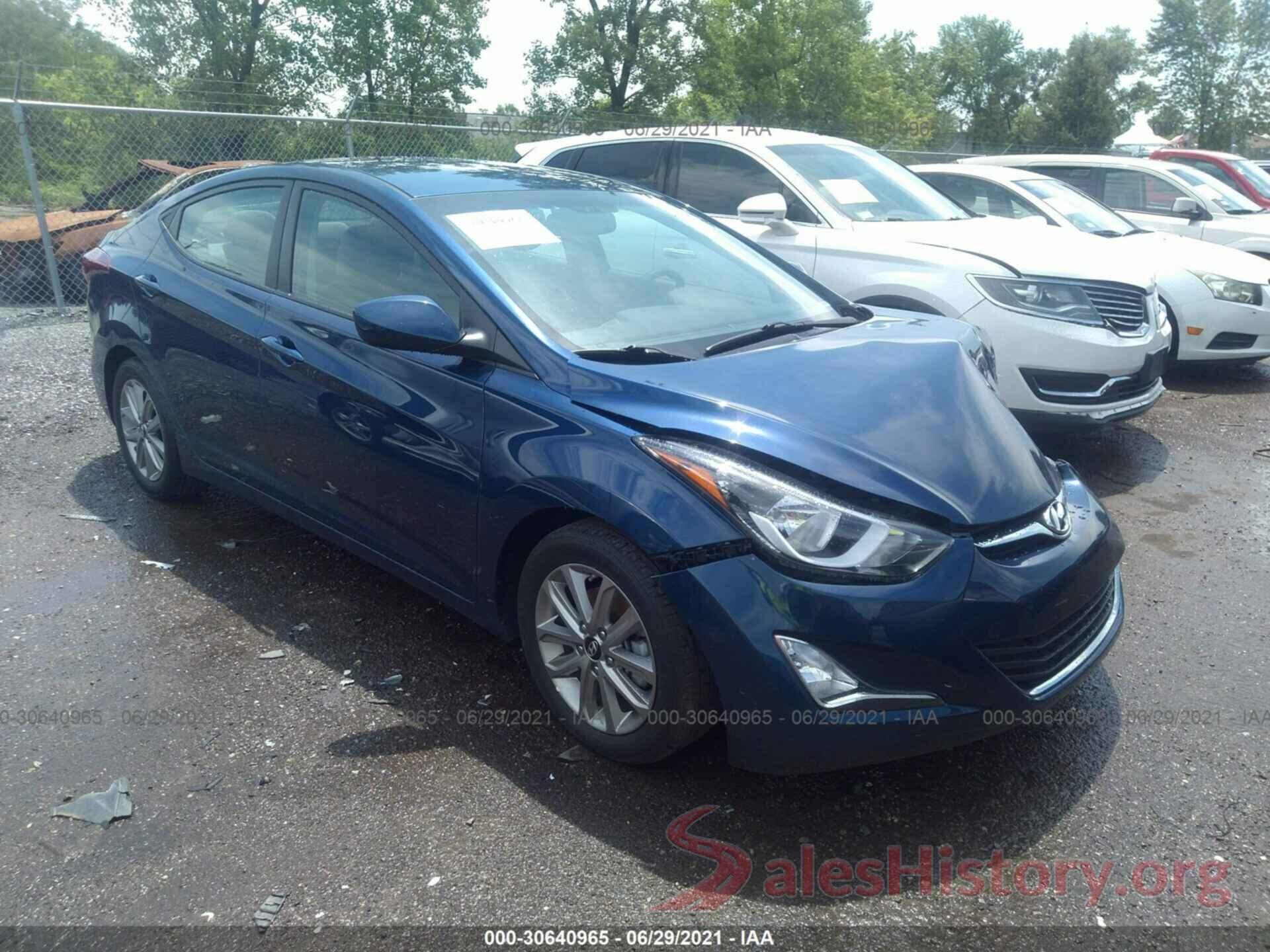 5NPDH4AE4GH684043 2016 HYUNDAI ELANTRA