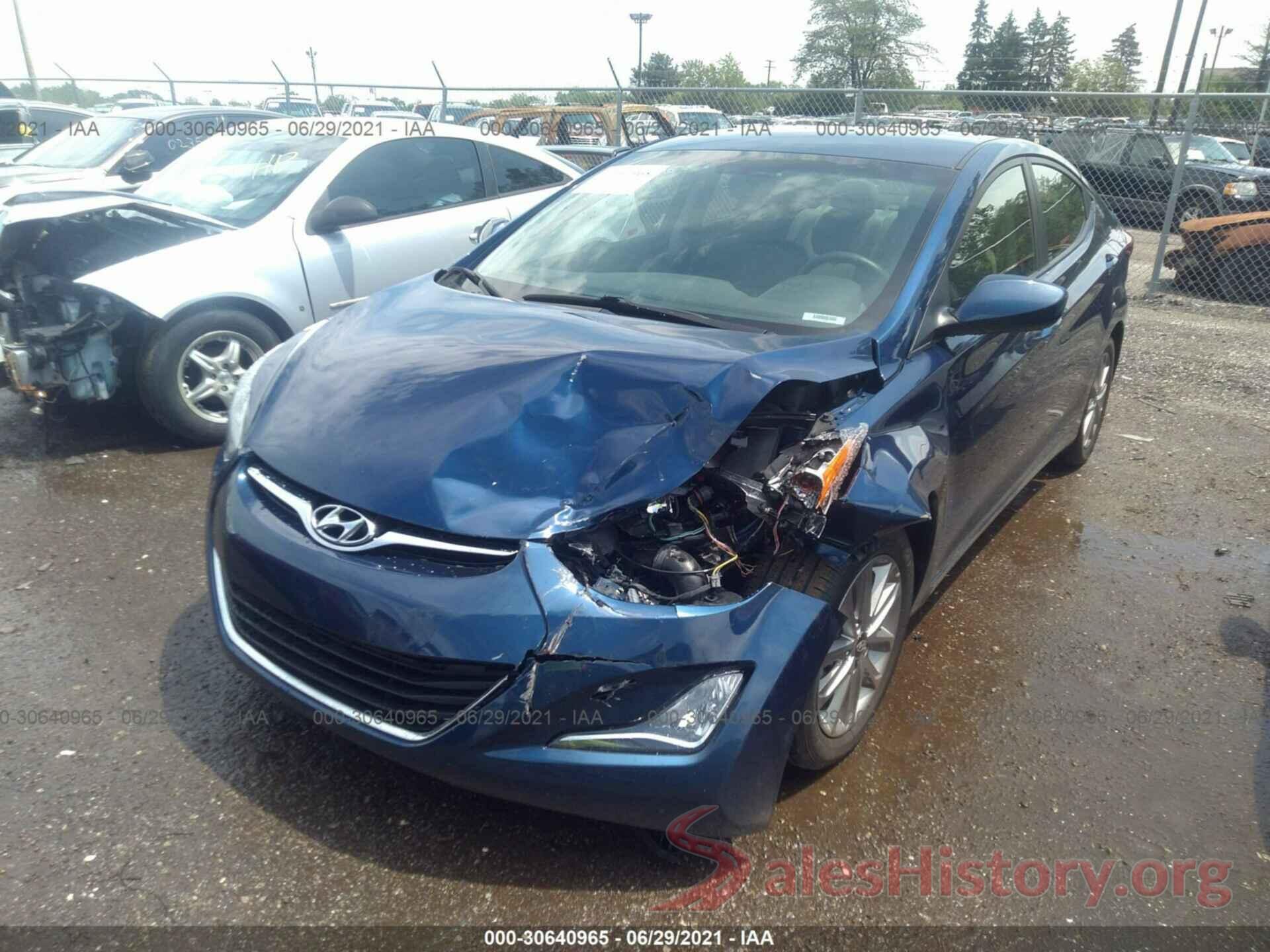 5NPDH4AE4GH684043 2016 HYUNDAI ELANTRA