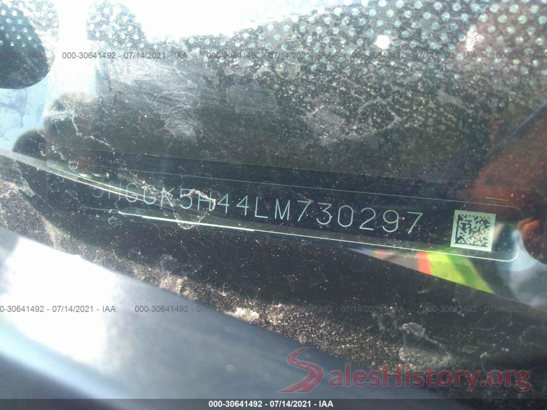 3HGGK5H44LM730297 2020 HONDA FIT