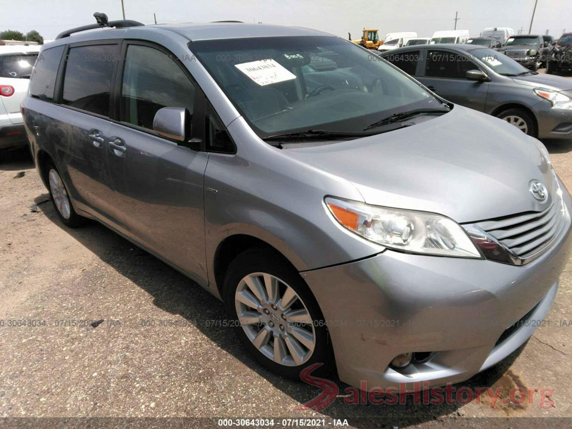 5TDJZ3DC6HS183817 2017 TOYOTA SIENNA