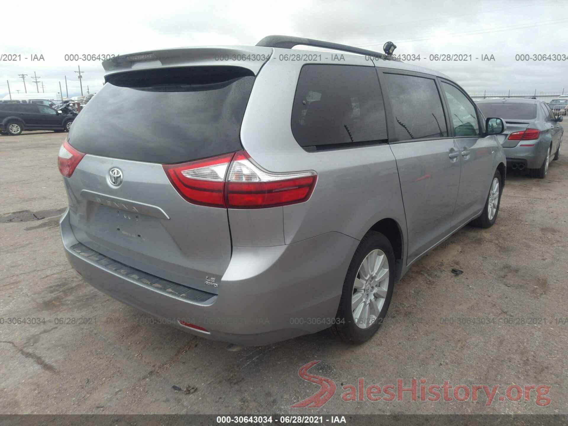 5TDJZ3DC6HS183817 2017 TOYOTA SIENNA