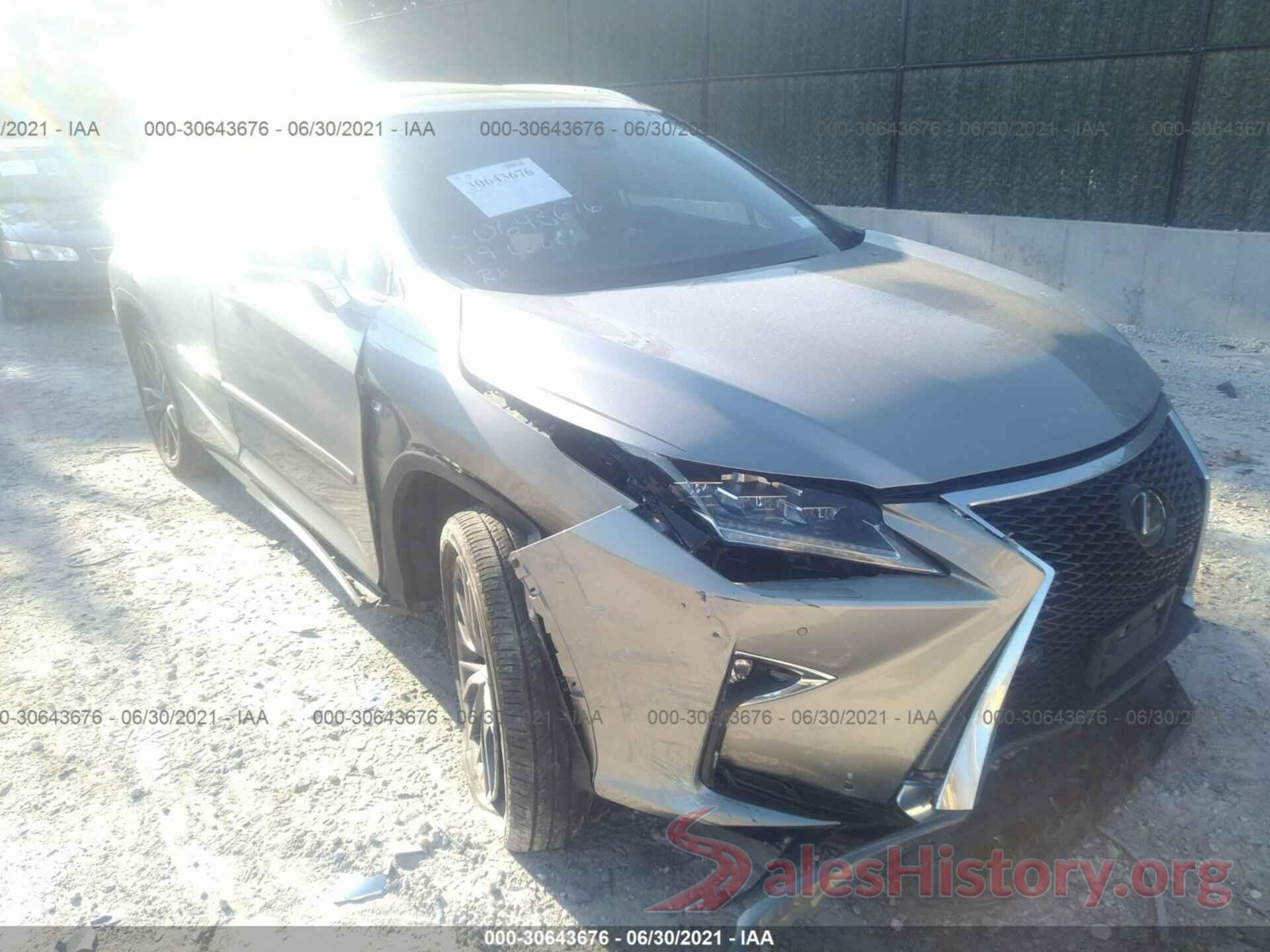 2T2BZMCA9KC180836 2019 LEXUS RX