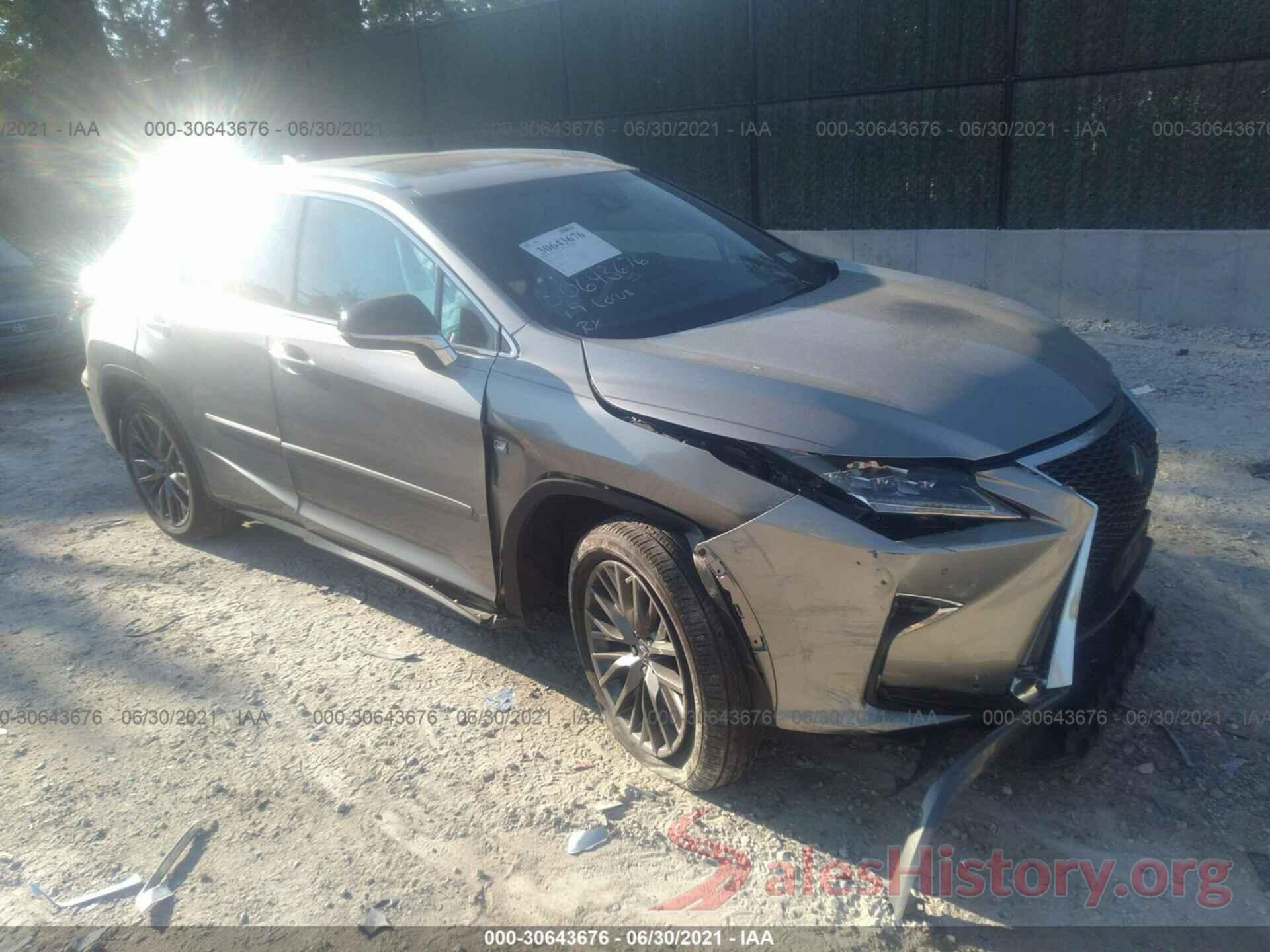 2T2BZMCA9KC180836 2019 LEXUS RX