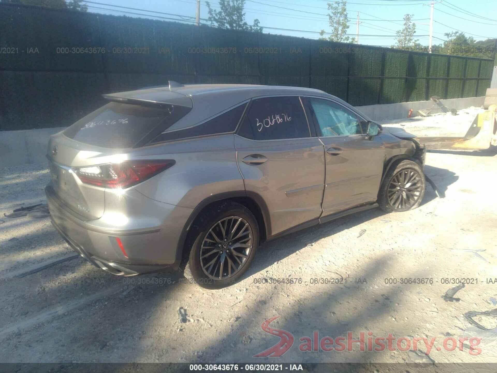 2T2BZMCA9KC180836 2019 LEXUS RX