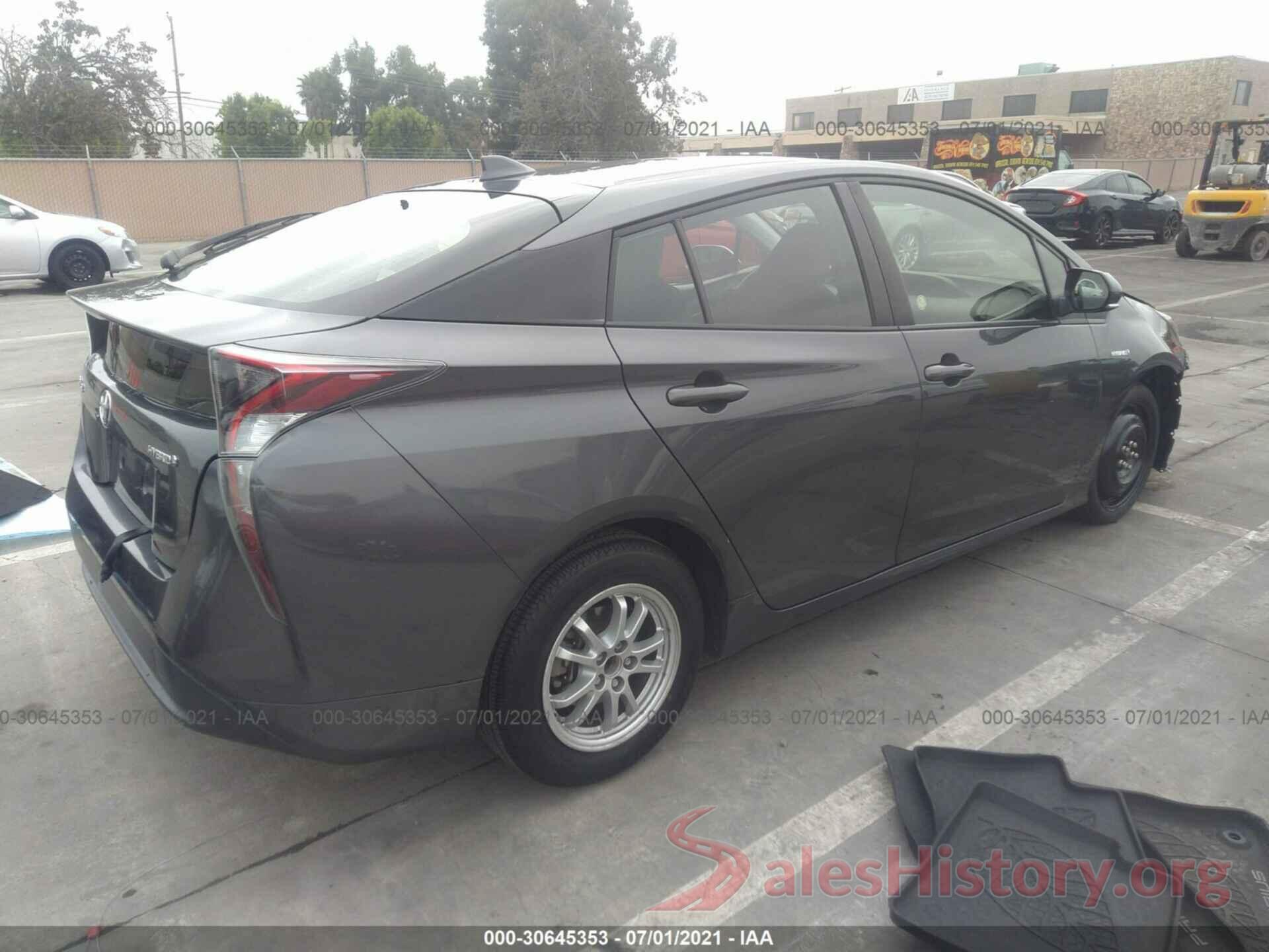 JTDKBRFU2G3011687 2016 TOYOTA PRIUS