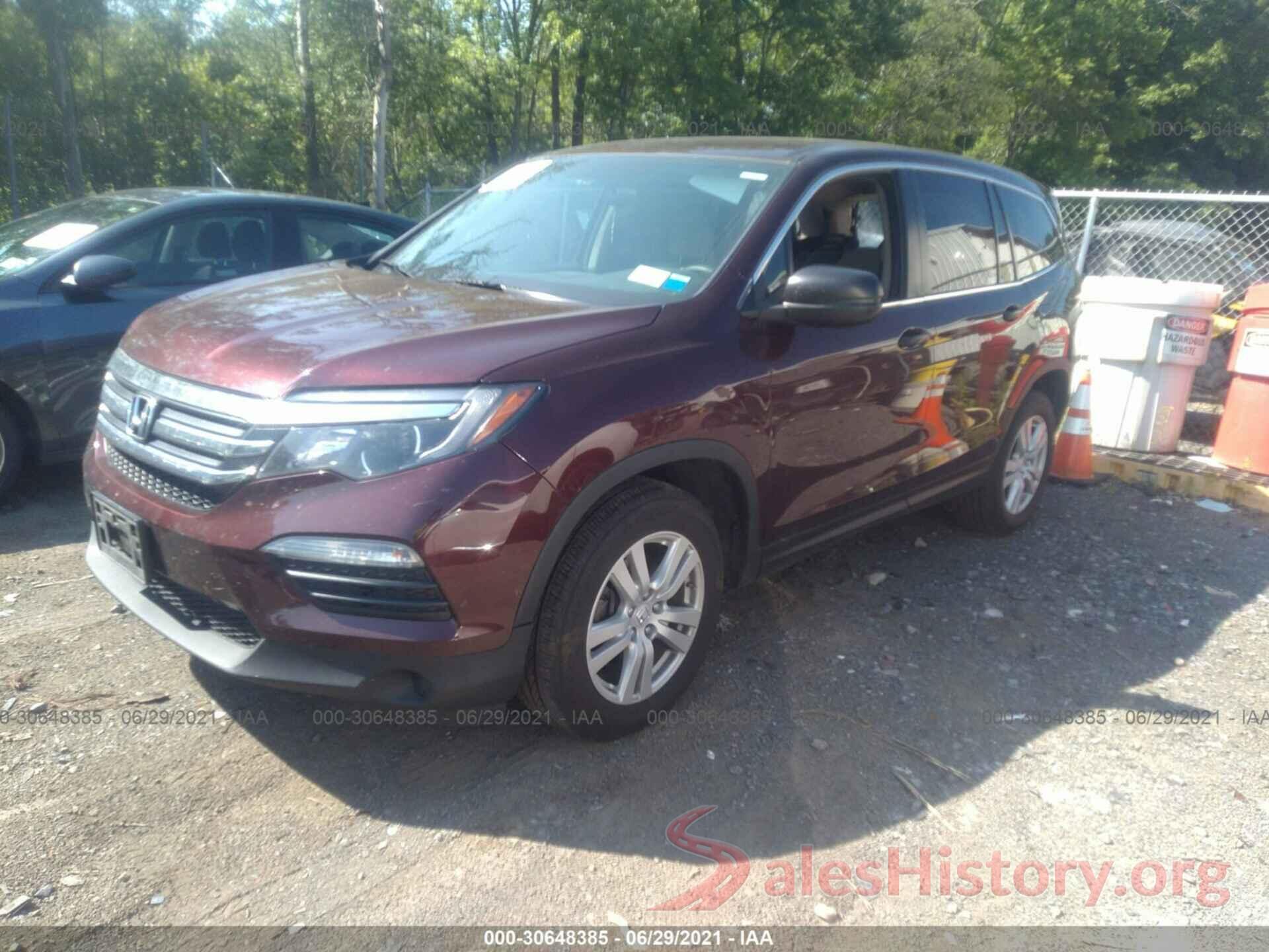 5FNYF6H19GB090598 2016 HONDA PILOT