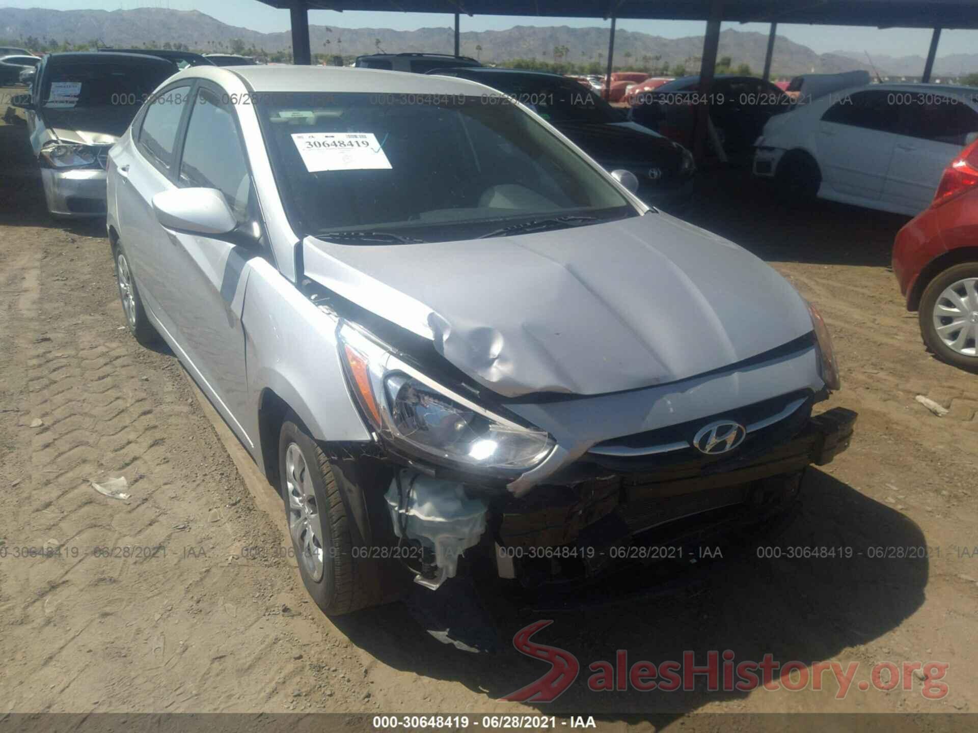 KMHCT4AE8GU071287 2016 HYUNDAI ACCENT