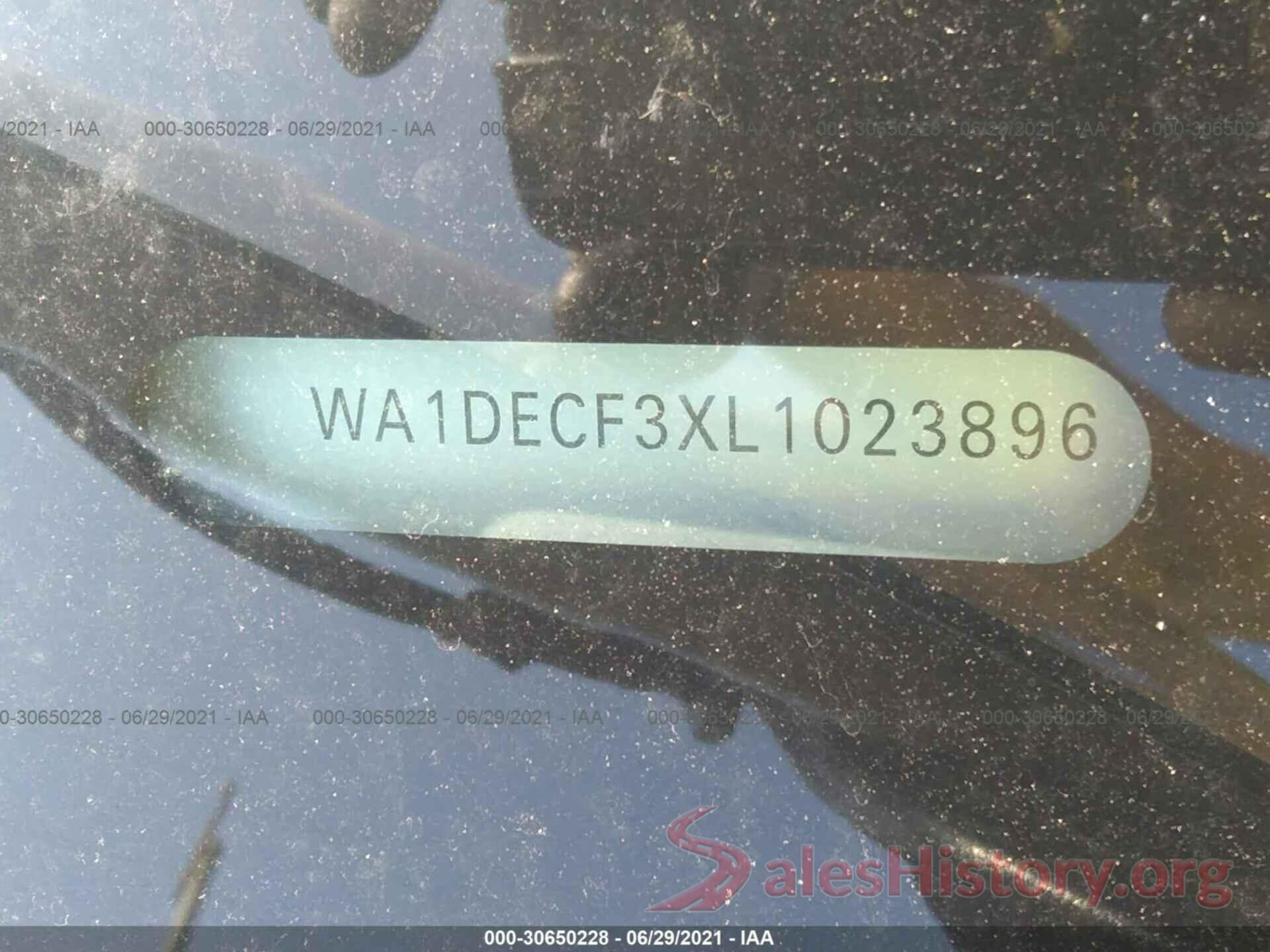 WA1DECF3XL1023896 2020 AUDI Q3