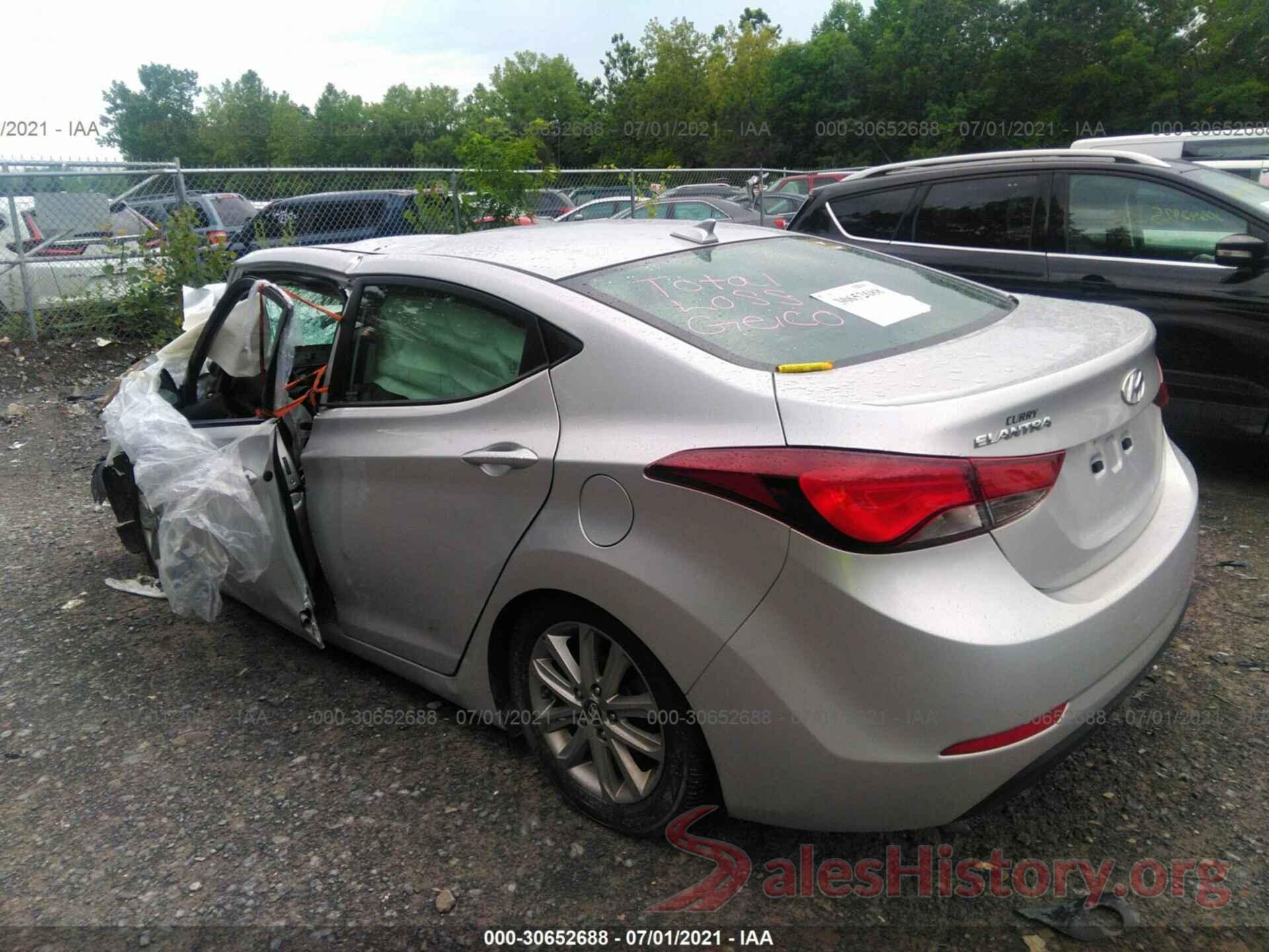 5NPDH4AE4GH788449 2016 HYUNDAI ELANTRA