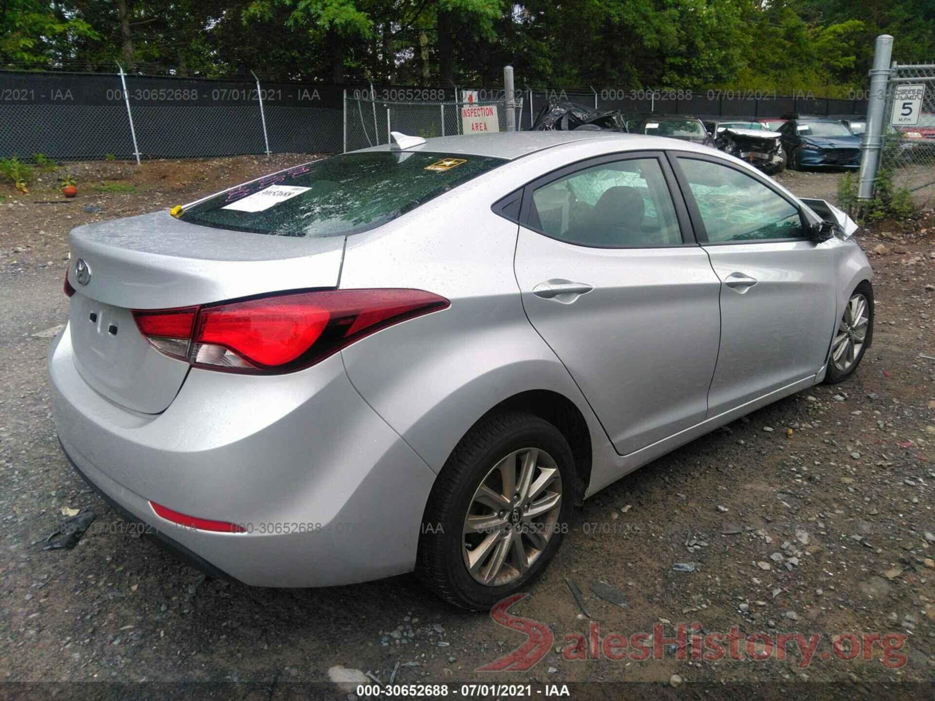 5NPDH4AE4GH788449 2016 HYUNDAI ELANTRA