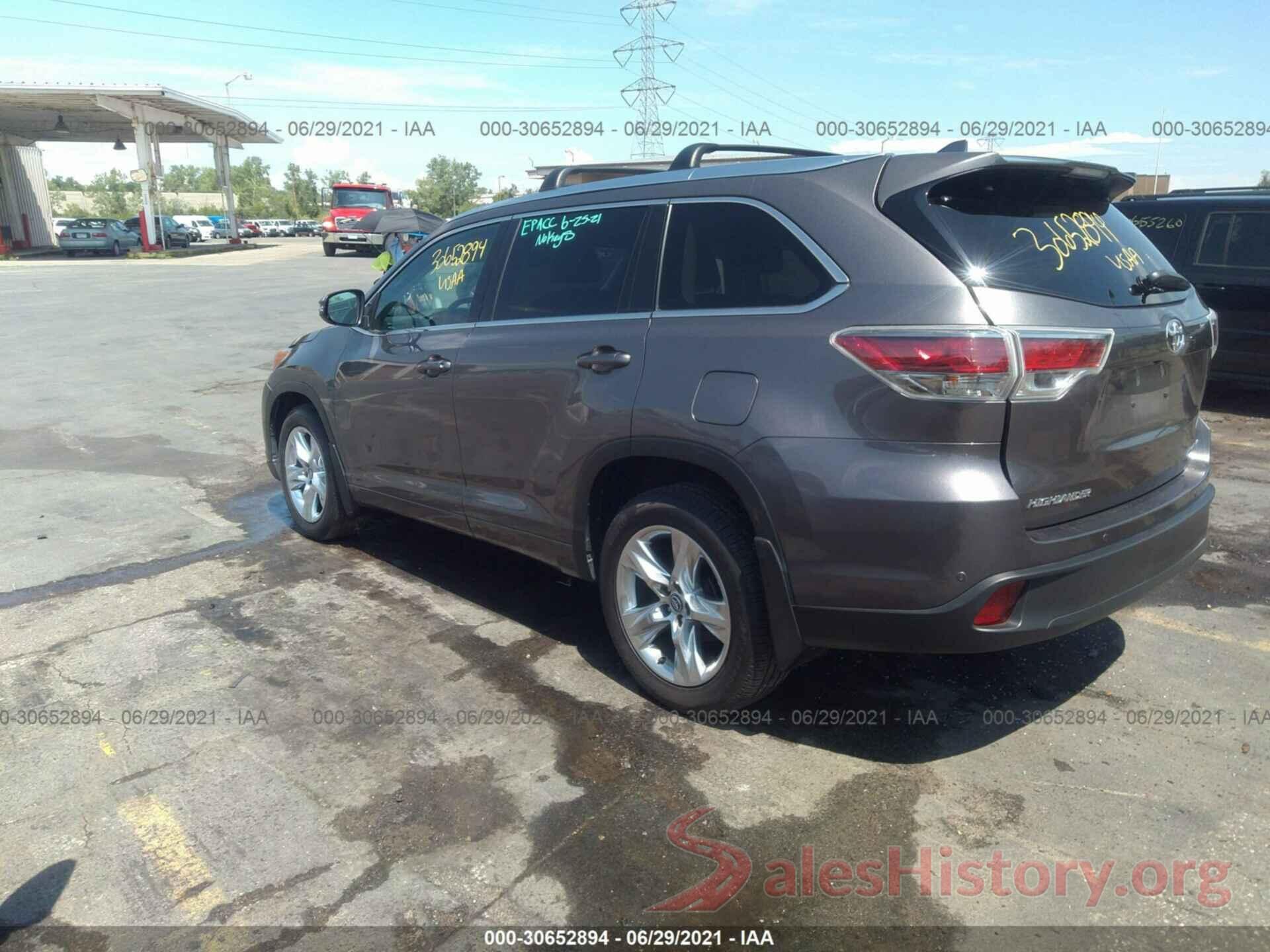 5TDDKRFH1GS265580 2016 TOYOTA HIGHLANDER