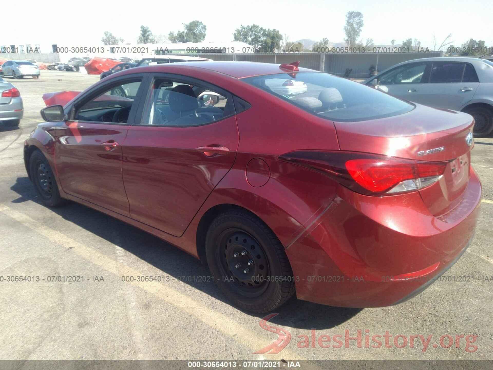 5NPDH4AE9GH756550 2016 HYUNDAI ELANTRA