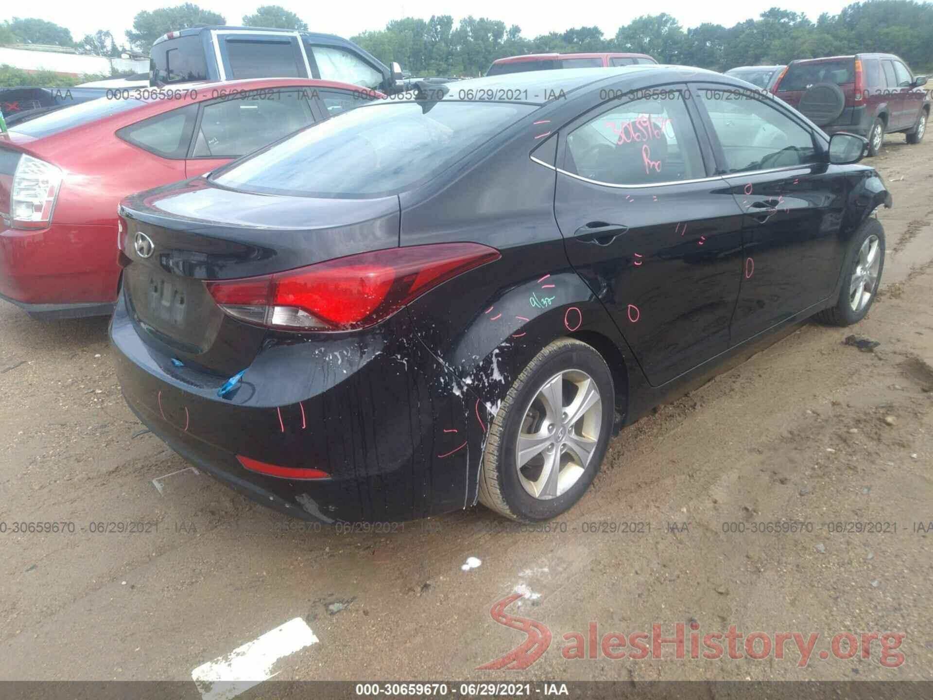 5NPDH4AE6GH768493 2016 HYUNDAI ELANTRA