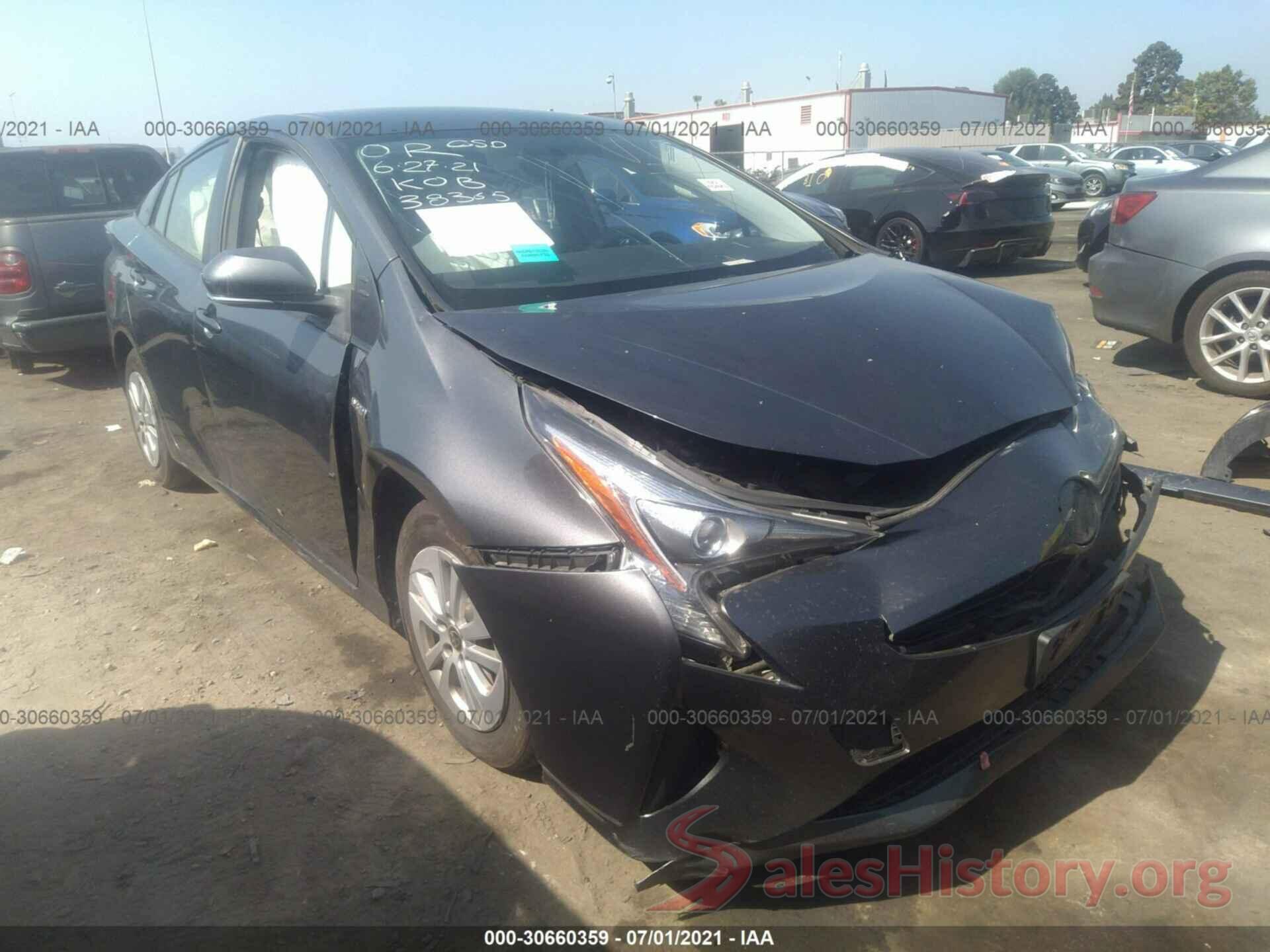 JTDKBRFU7G3007537 2016 TOYOTA PRIUS