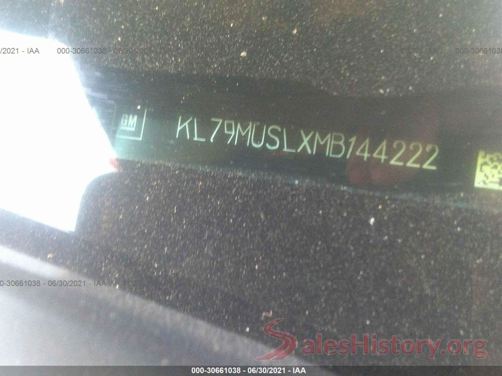 KL79MUSLXMB144222 2021 CHEVROLET TRAILBLAZER